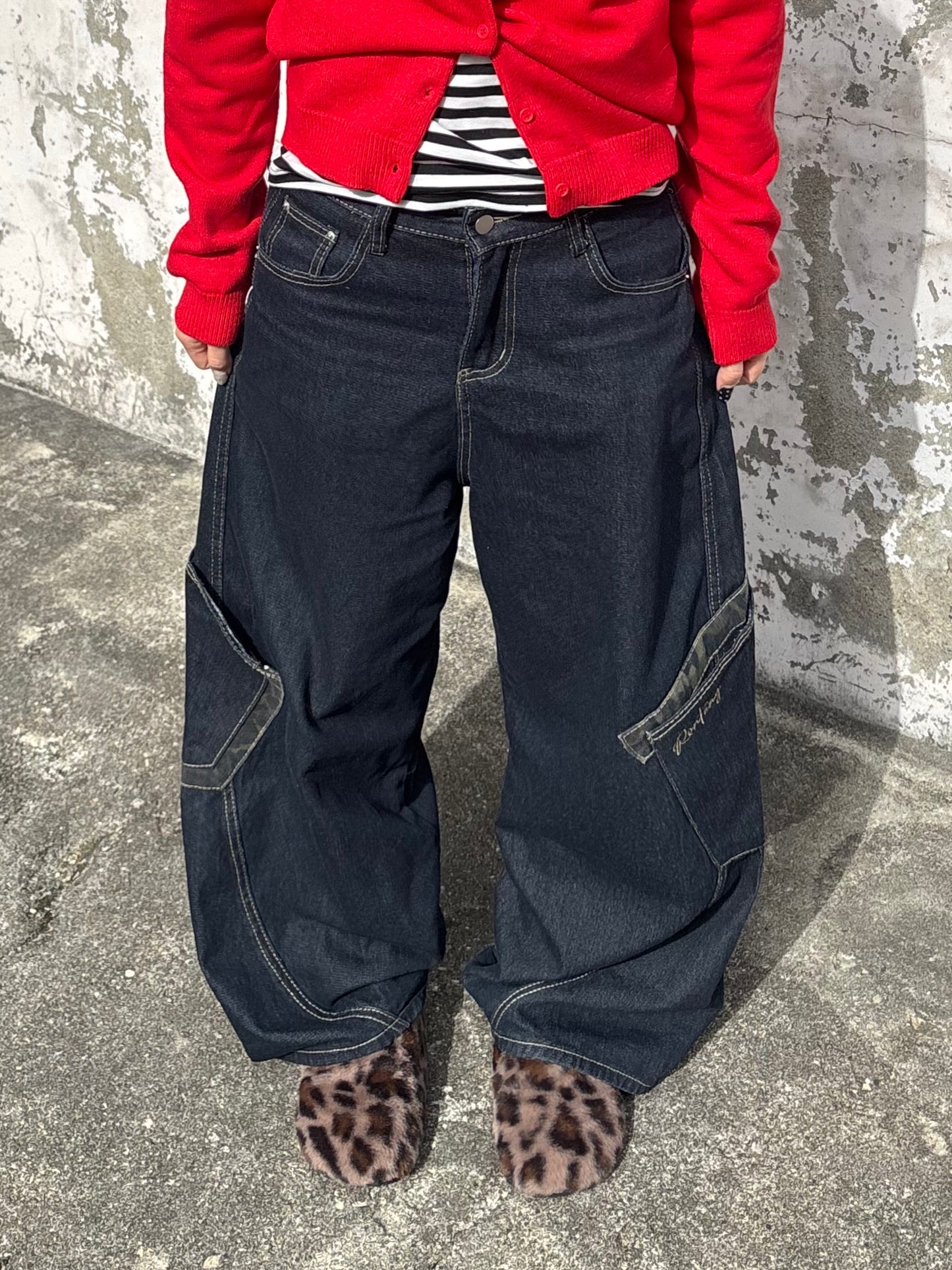 レオパードポイントデニムパンツ DPB89125