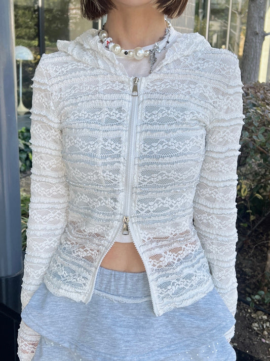 レースダブルジップパーカー DPB79233