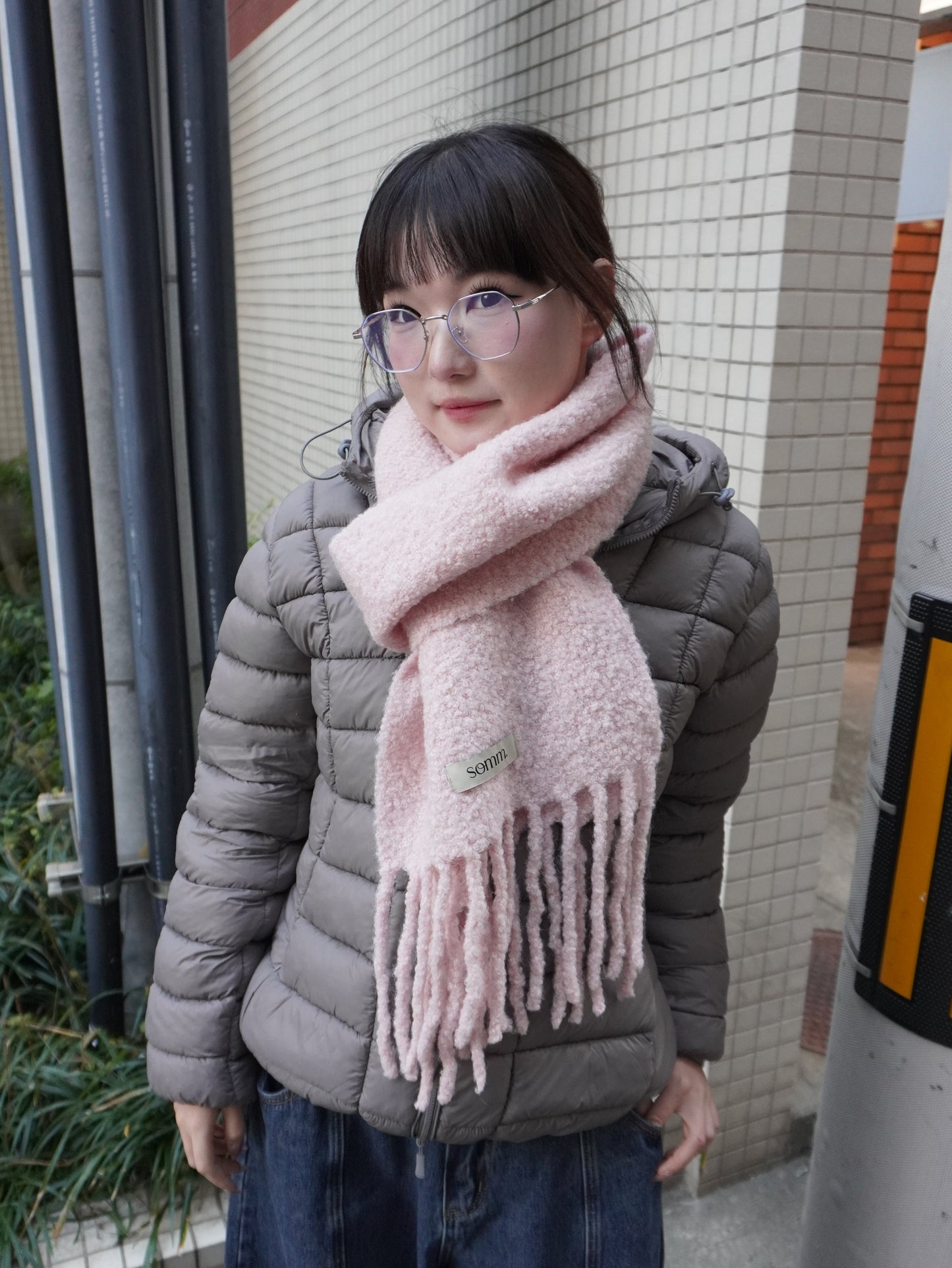 ブークレットフリンジマフラー DPB85365