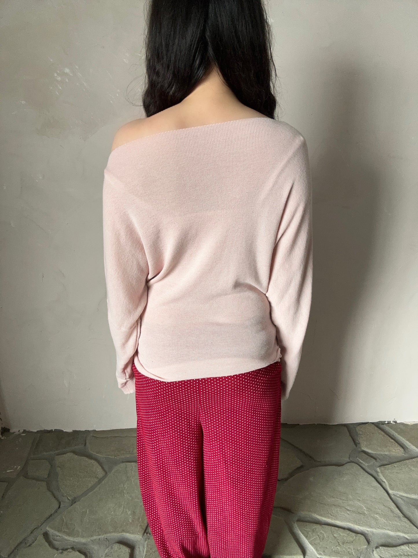 ピンクワンショルカットソー DPB95026