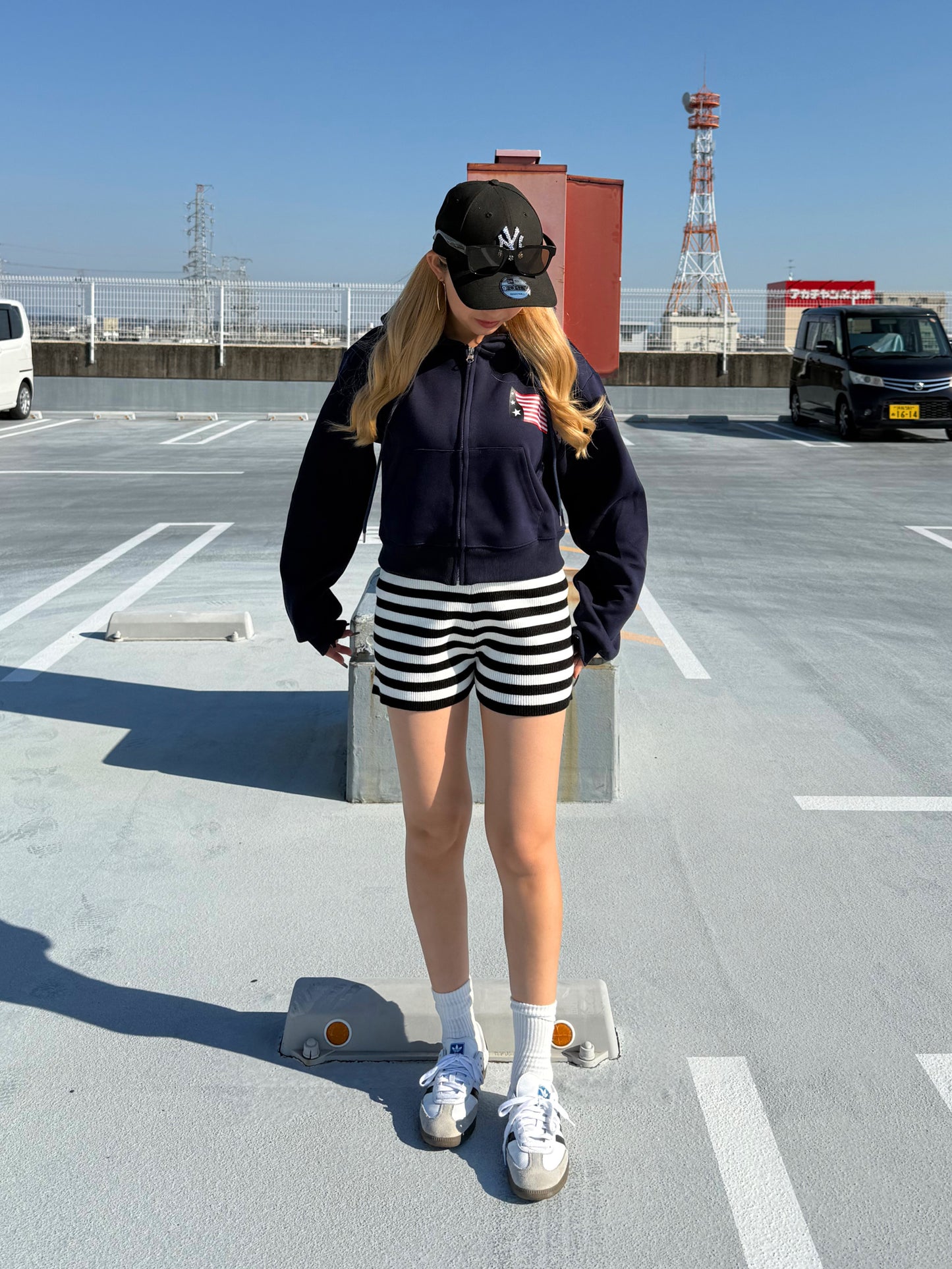 ボーダーニットショートパンツ DPB73537