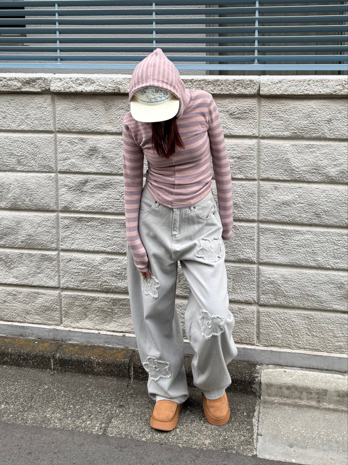 フラワーボリュームデニムパンツ DPB91102