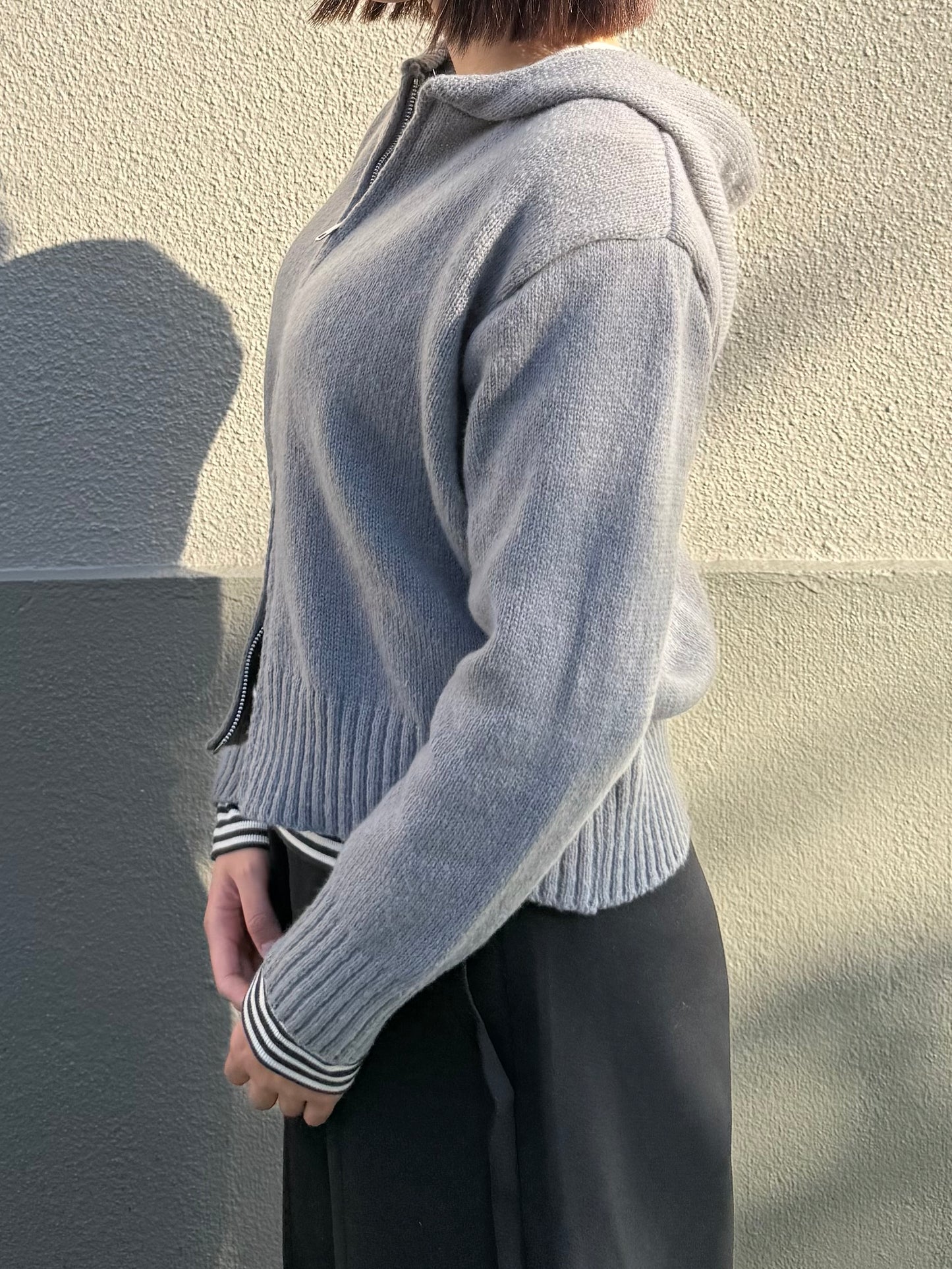 フード付きダブルジップニット DPB93087