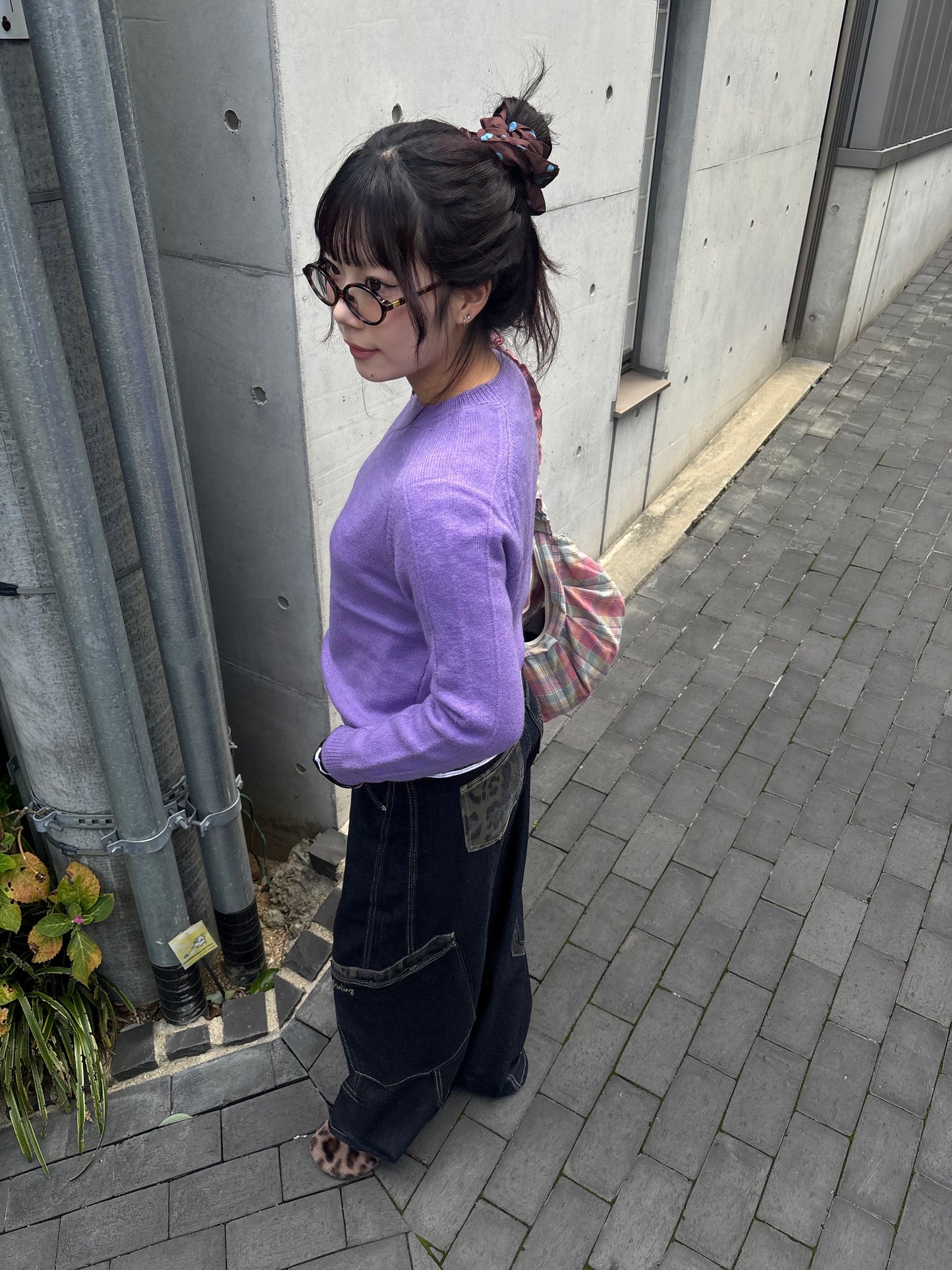 ナチュラルパープルニット DPB89118