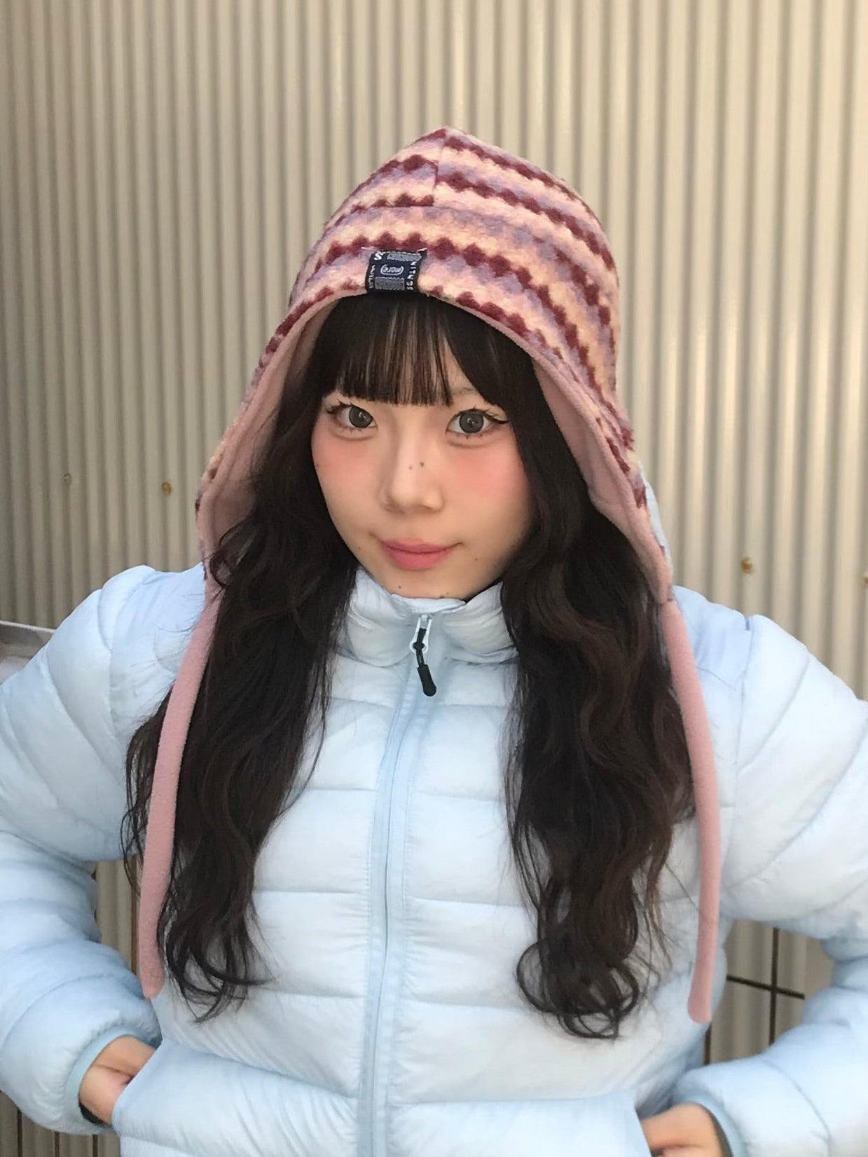 リバーシブルチェックフリースハット DPB89154