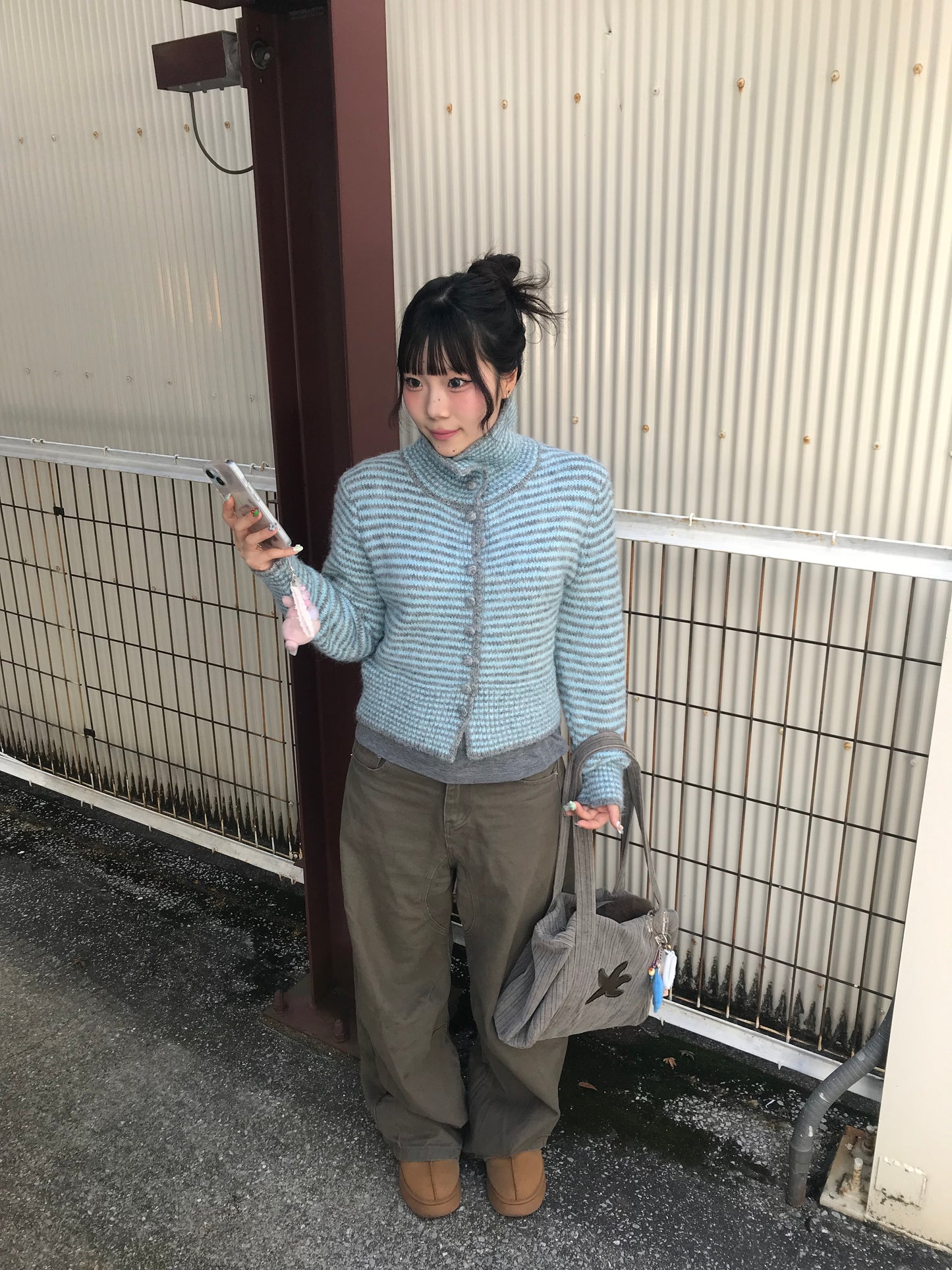 ボーダースカイブルーニット DPB89166