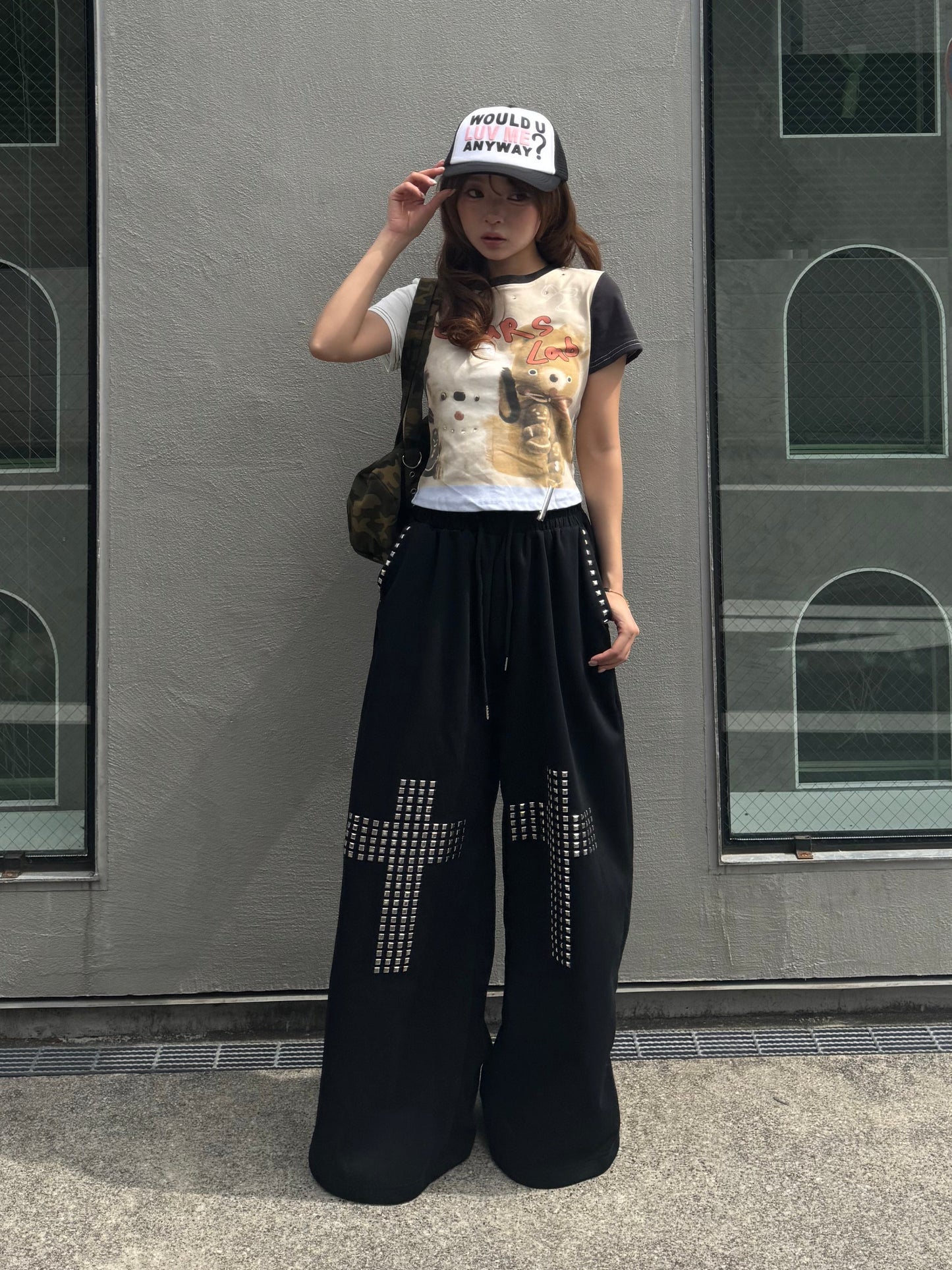 クロススタッズスウェットパンツ DPB86244