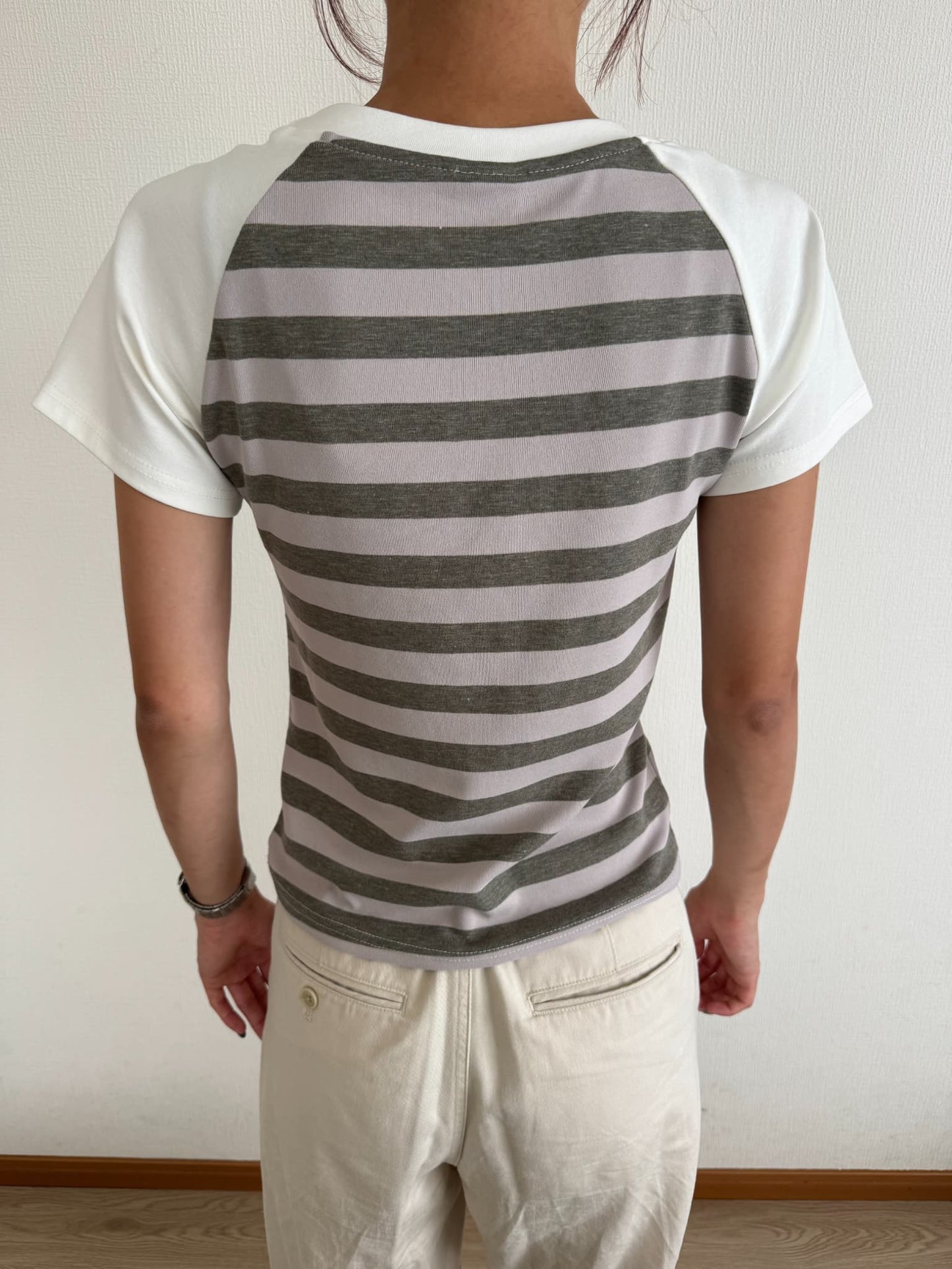 ボーダーラグランスリーブTシャツ DPC07048