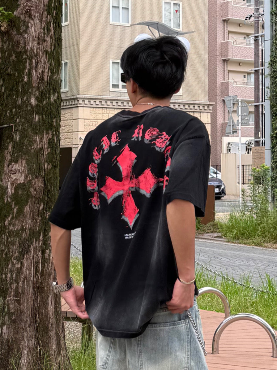 バックロゴペイントクロスTシャツ DPB90229