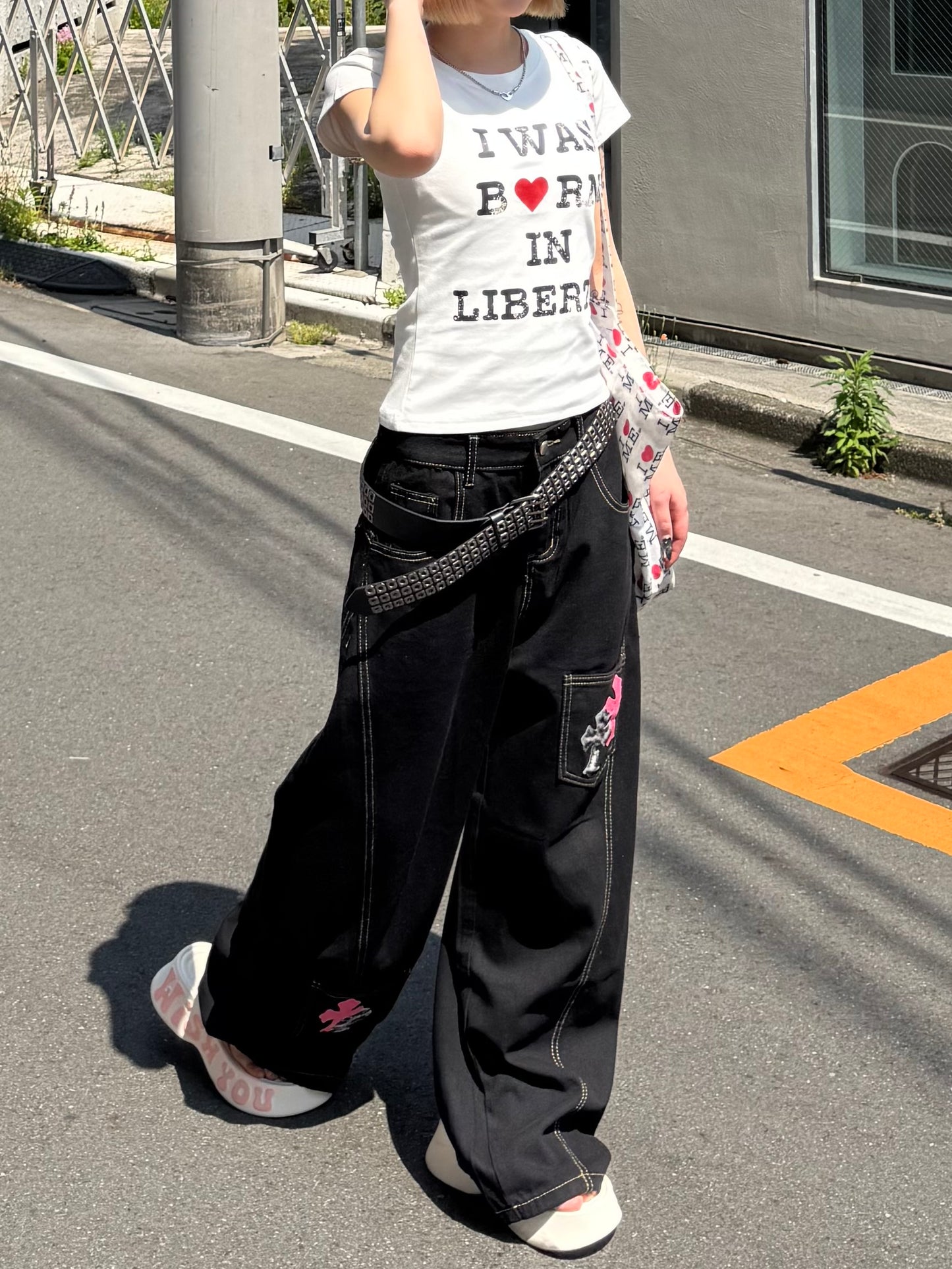 クロスパッチボリュームデニムパンツ DPB86270
