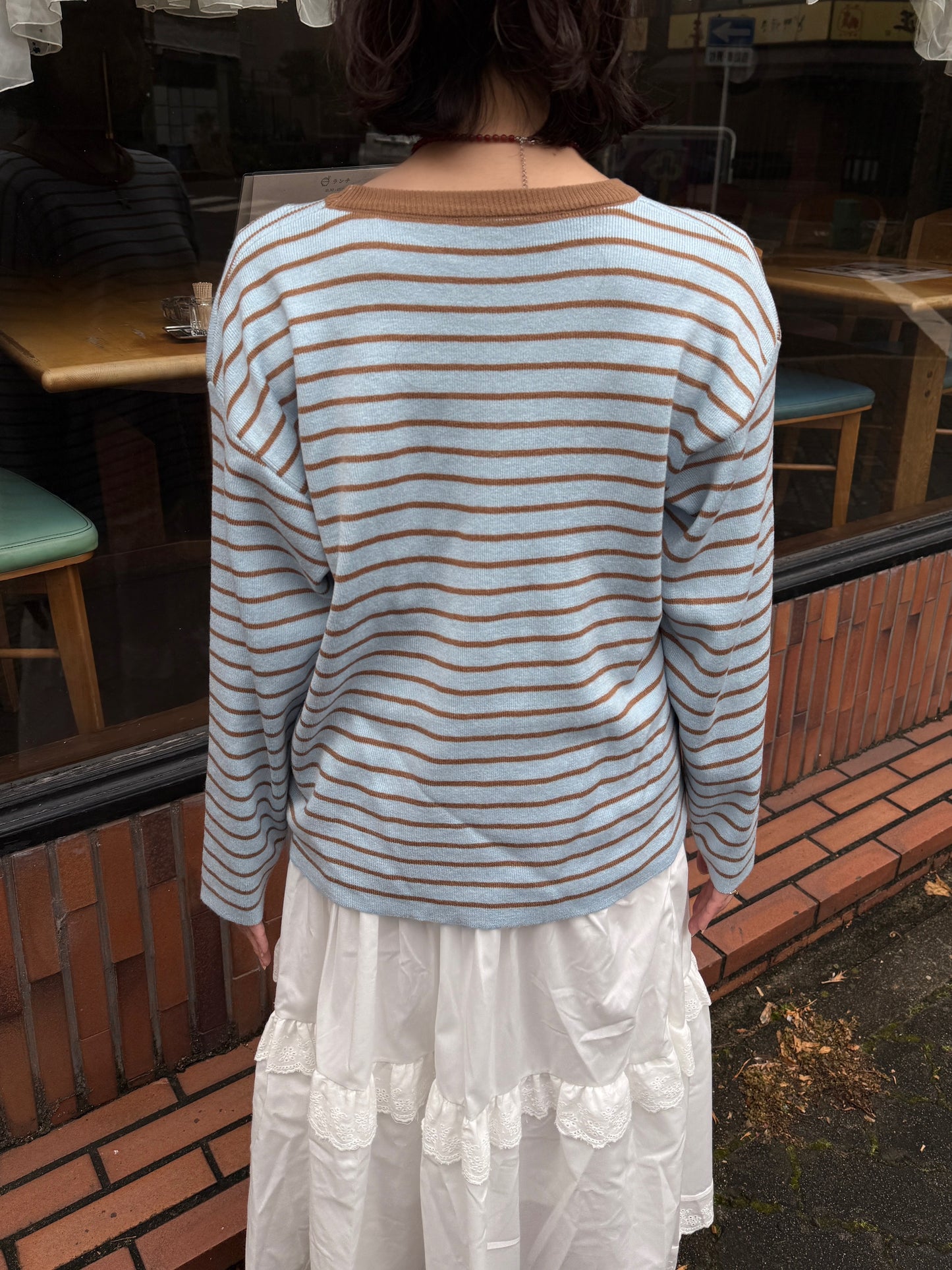 ボーダーニットトップス DPC03034