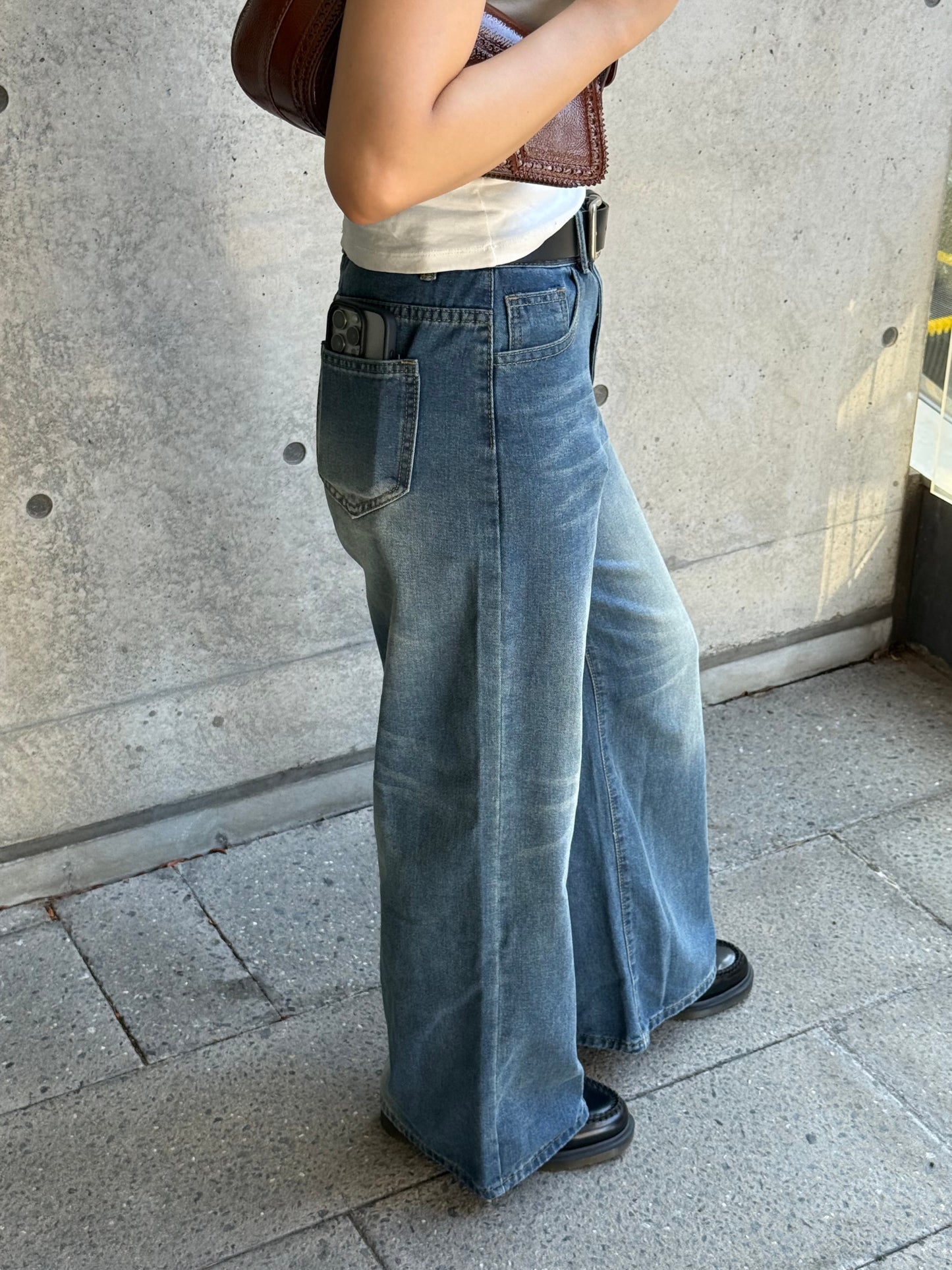 ウォッシュワイドデニムパンツ DPB93015