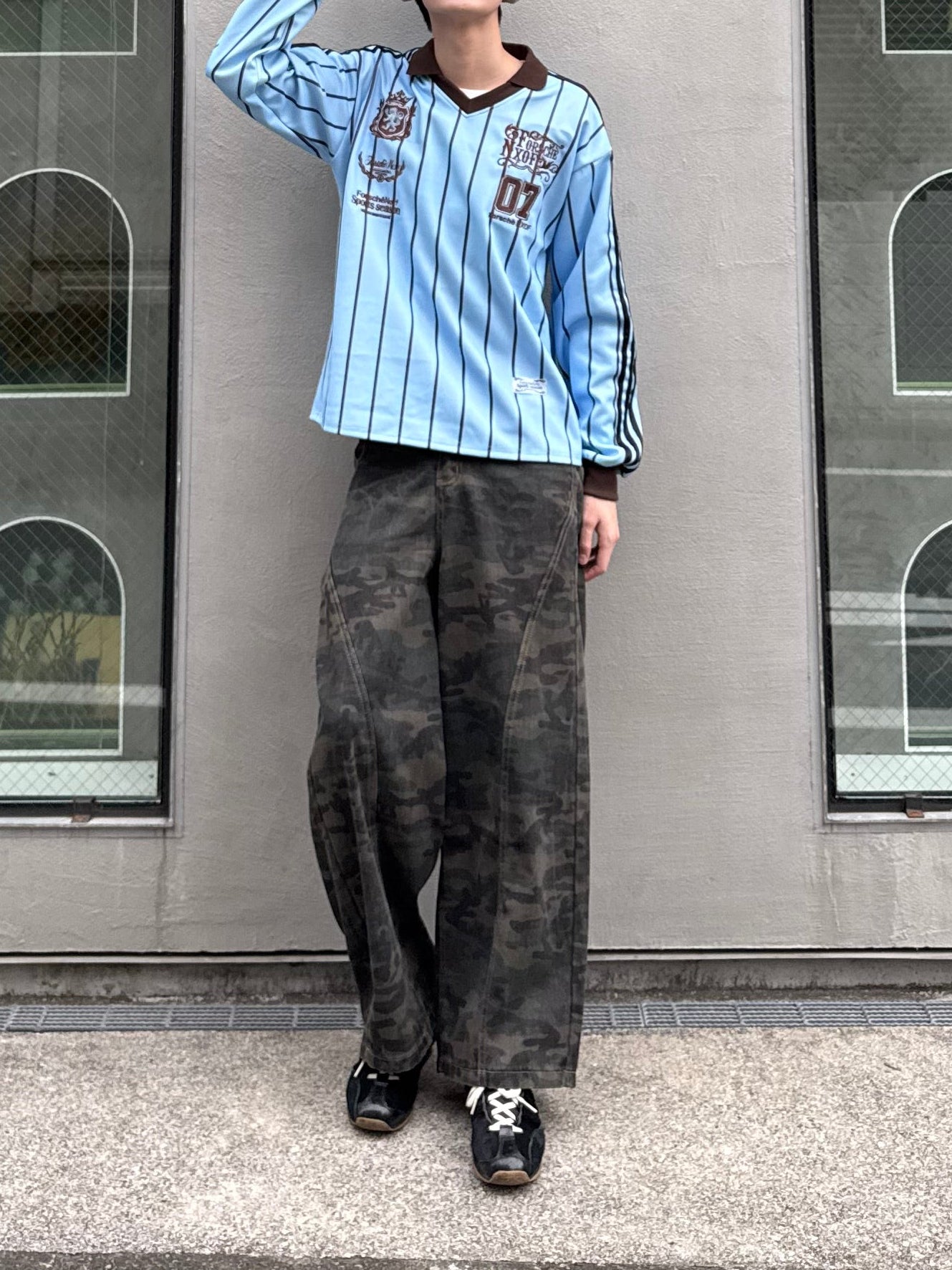 カモフラワイドデニムパンツ DPC05031