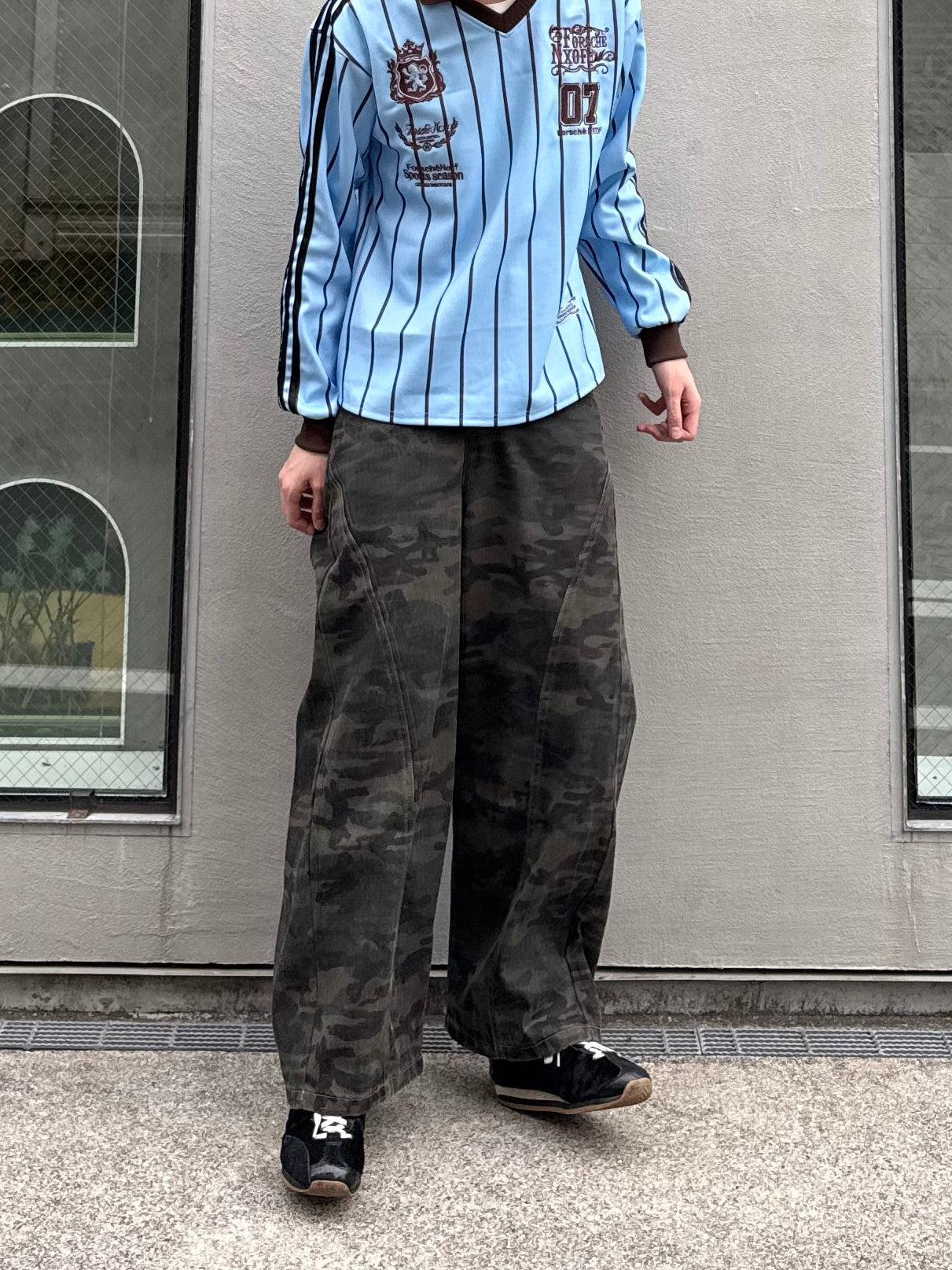 カモフラワイドデニムパンツ DPC05031