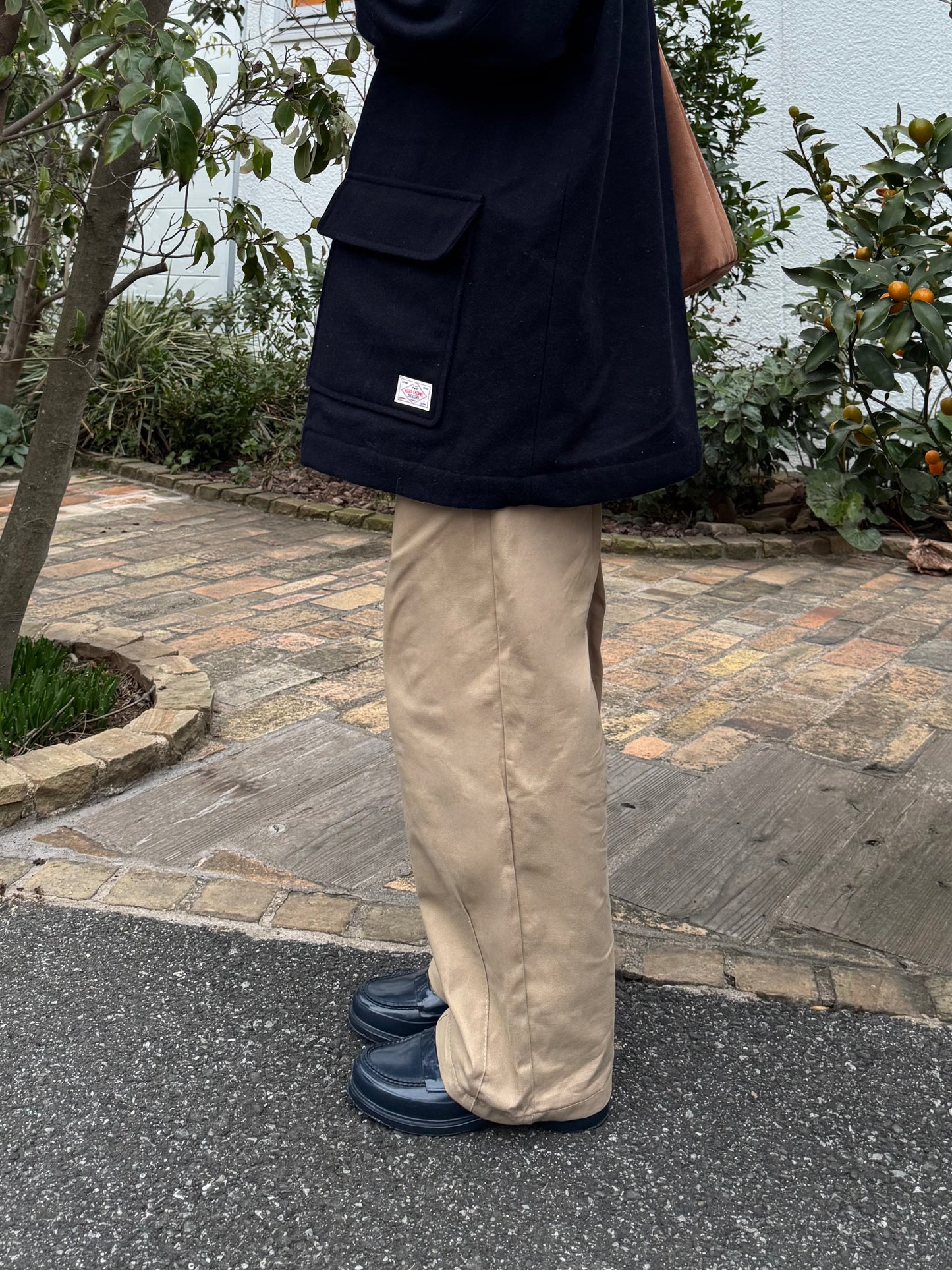 タックワイドベージュパンツ DPC03037
