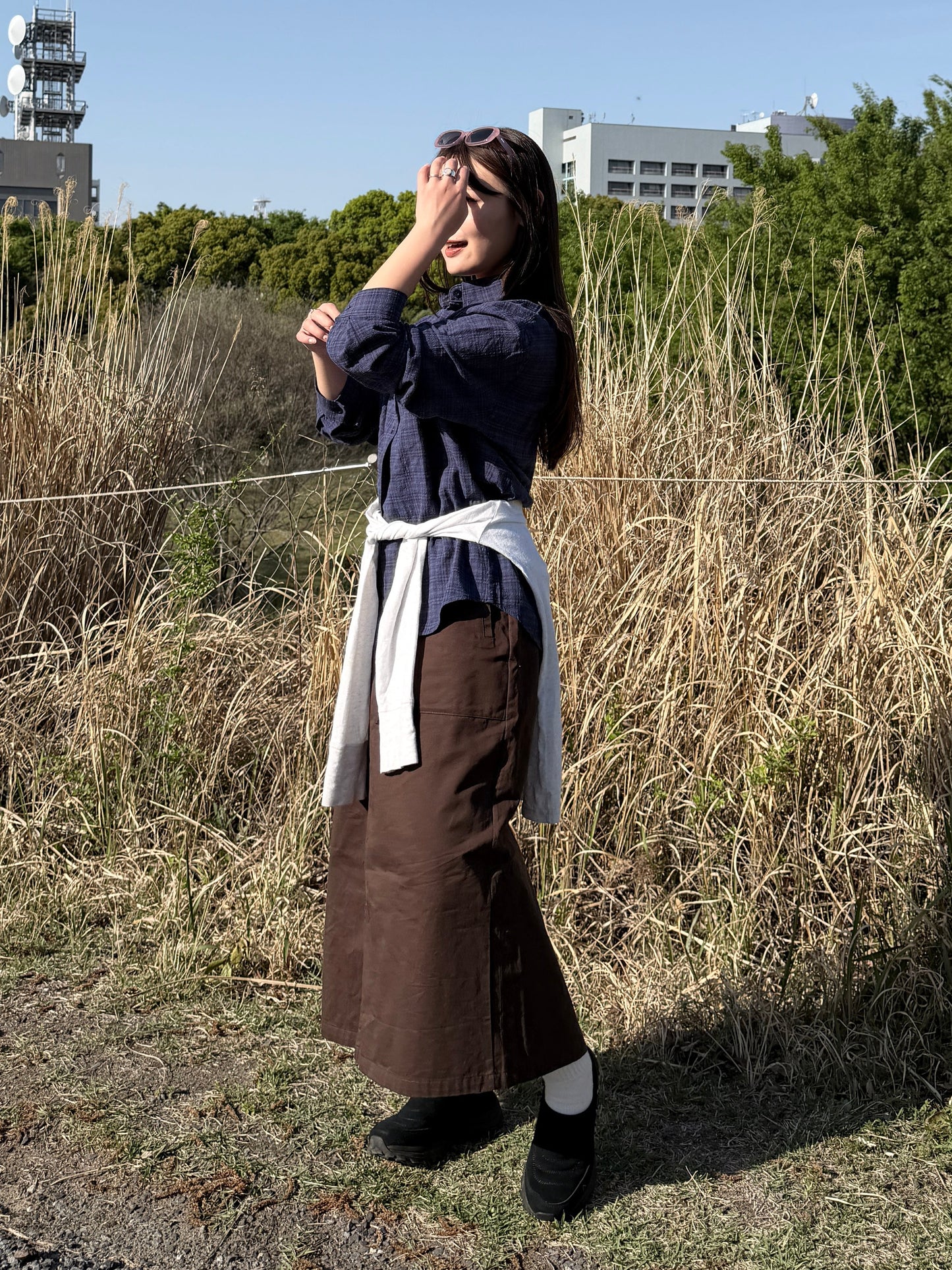 ユーズドライクワイドチェックシャツ DPB78268