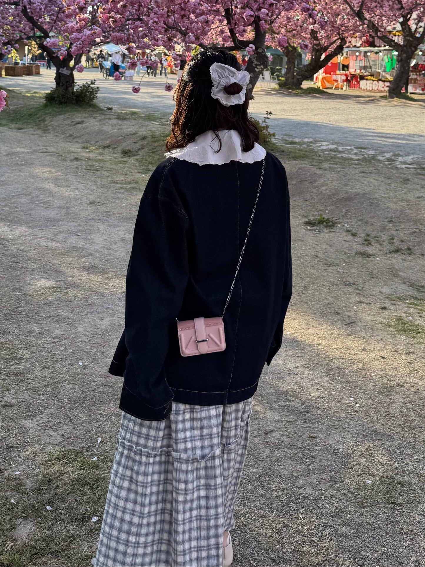 シフォンチェックフリルスカート DPC03051