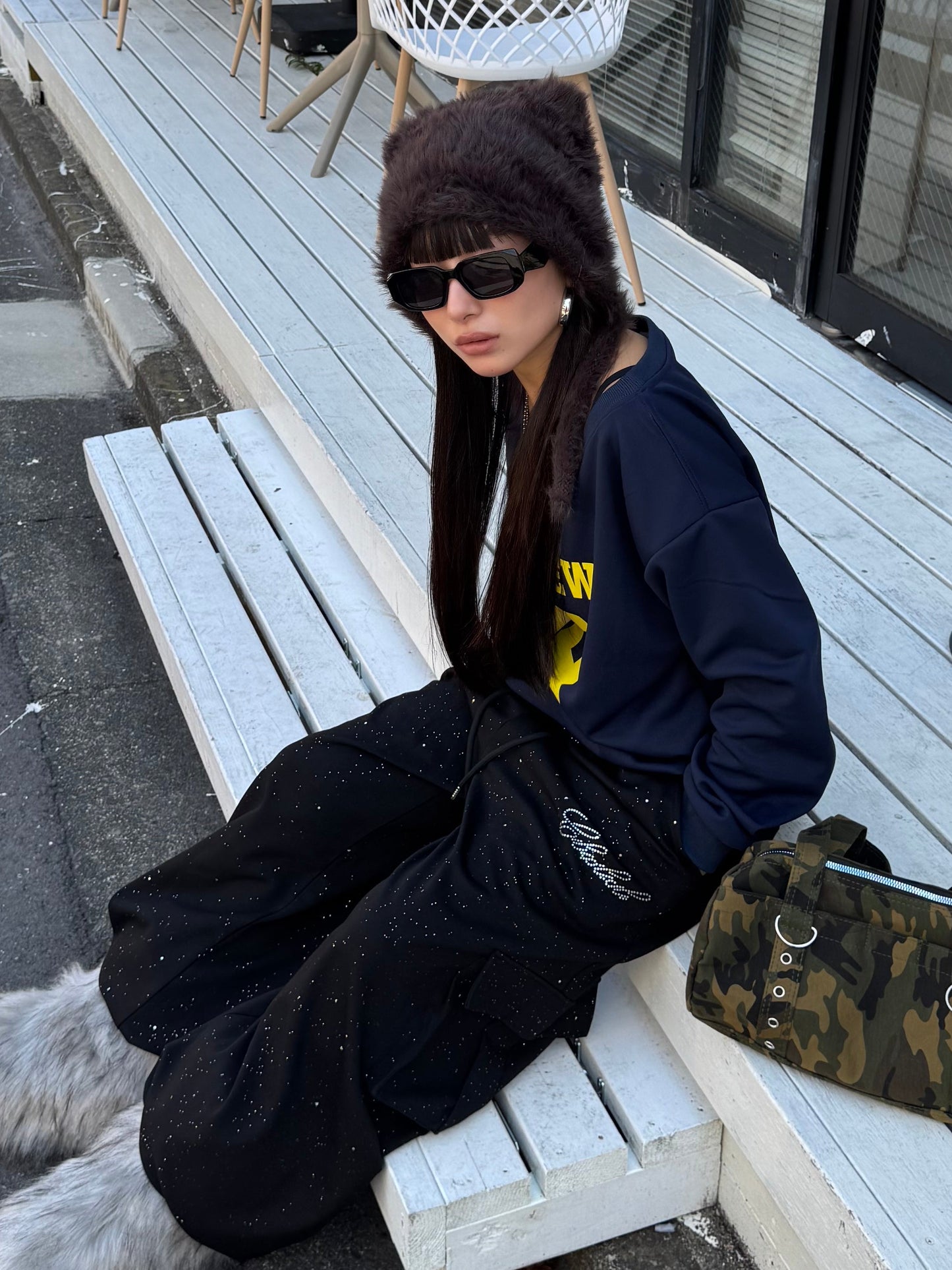 ラメカーゴスウェットパンツ DPB86111