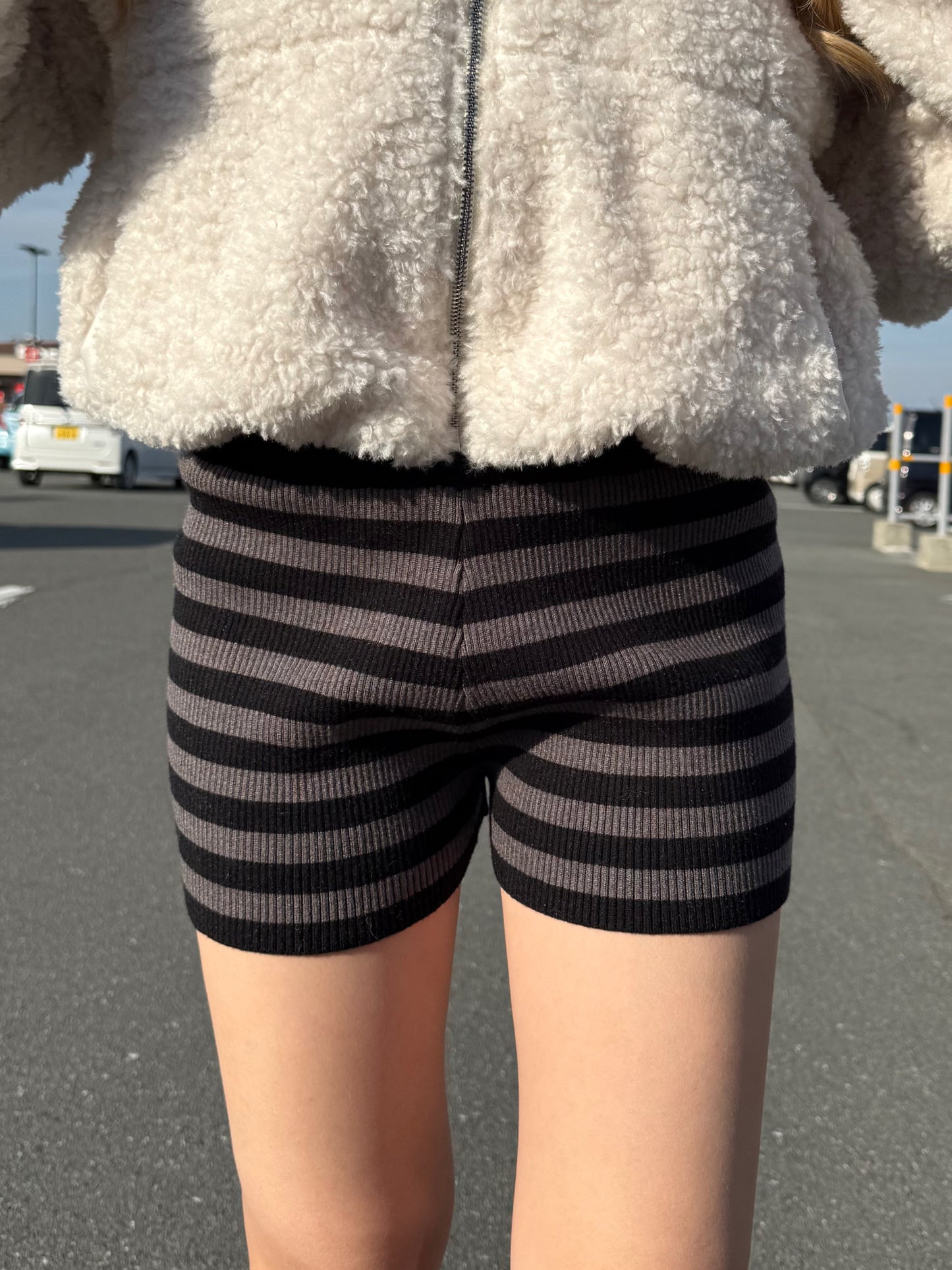 ボーダーニットショートパンツ DPB73537