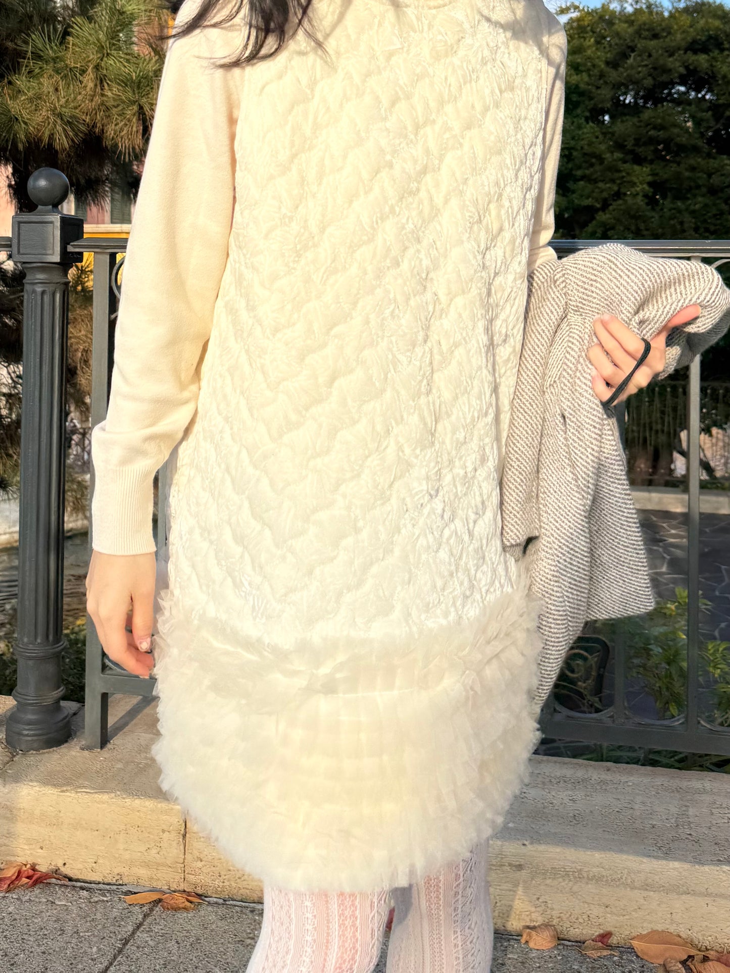 キルティングファーワンピース DPA43712