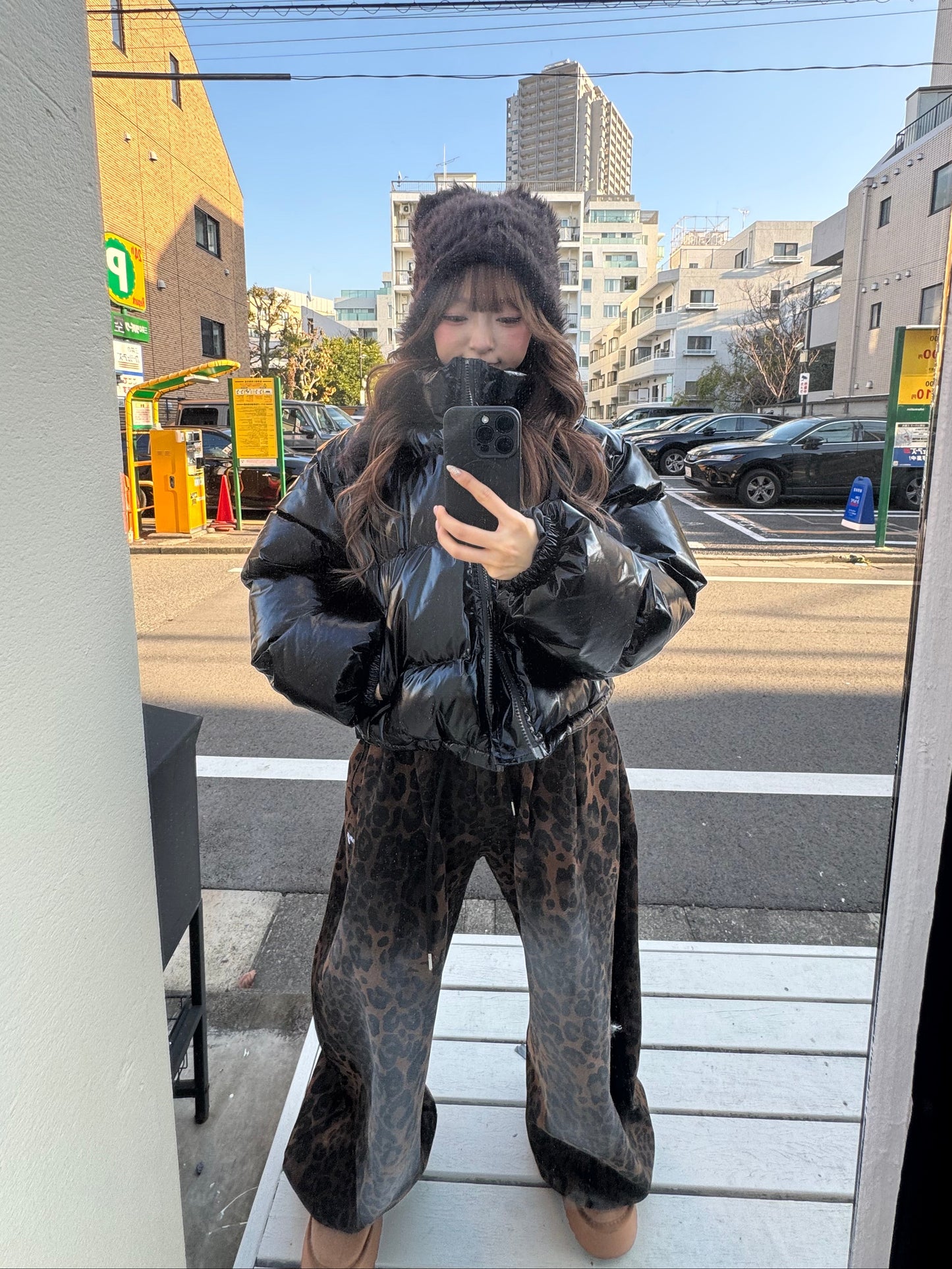 ウォッシュドレオパードスウェットパンツ DPB86171