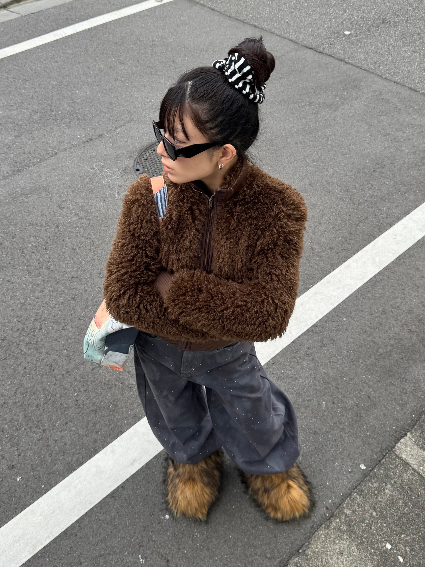 ワイドラメデニムパンツ DPB86173