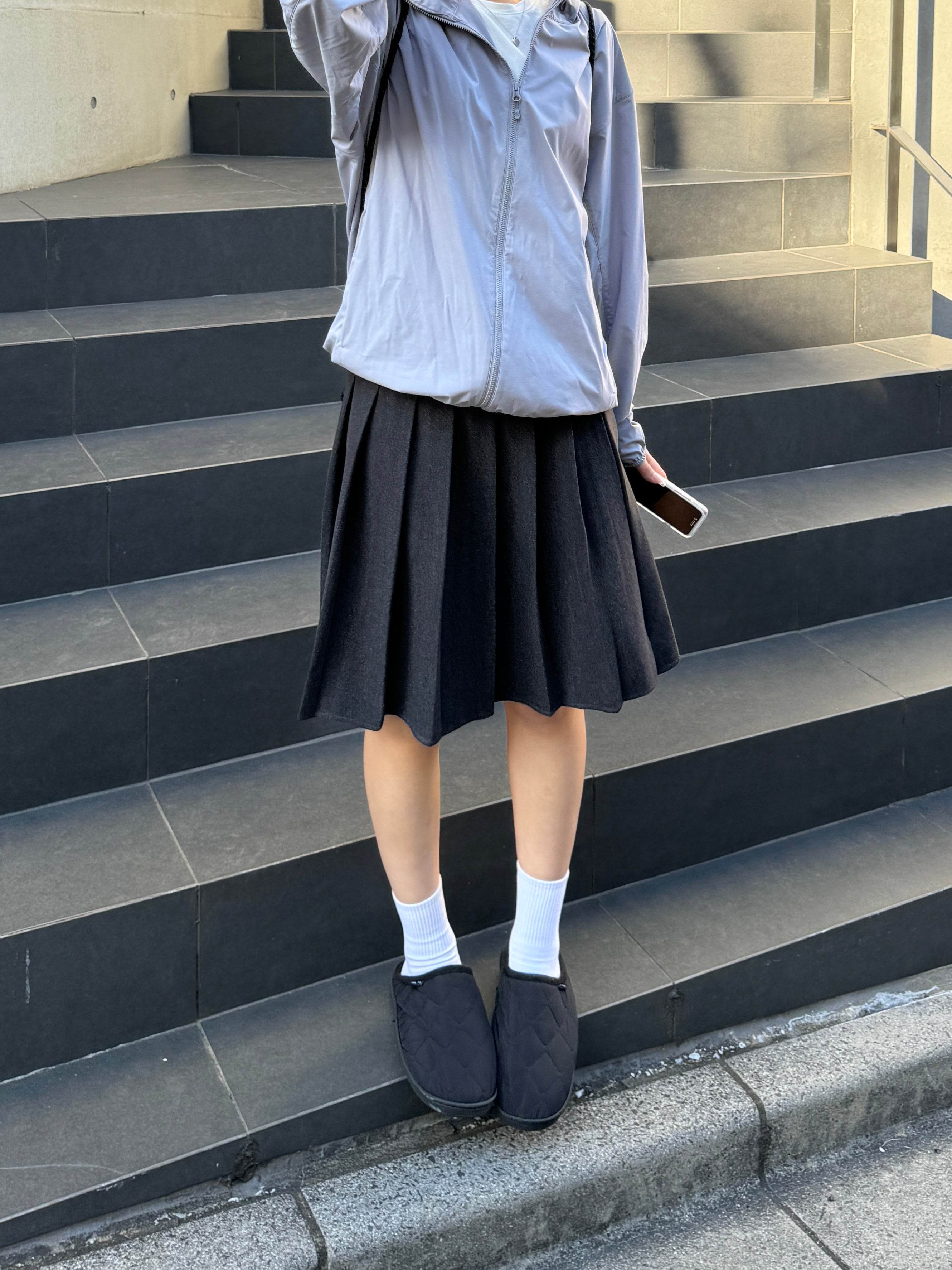 z☆1PIU1UGUALE3 グレー プリーツスカート z☆1PIU1UGUALE3 グレー プリーツスカート z☆1PIU1UGUALE3 グレー