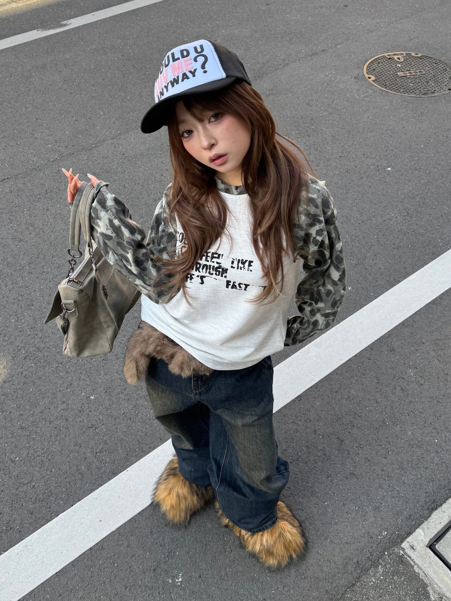 レオパードラグランTシャツ DPB86189