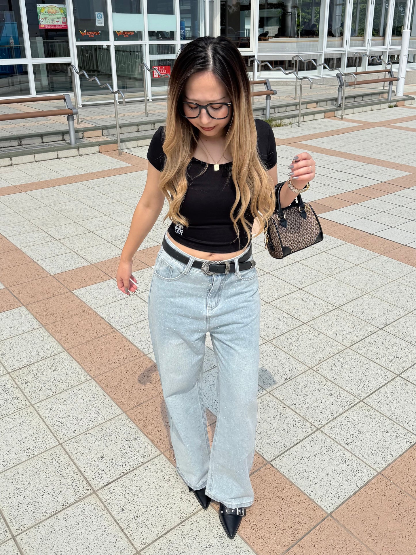 ラメデニムパンツ DPB73643