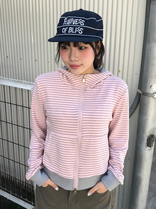 ボーダーピンクジップパーカー DPB89191