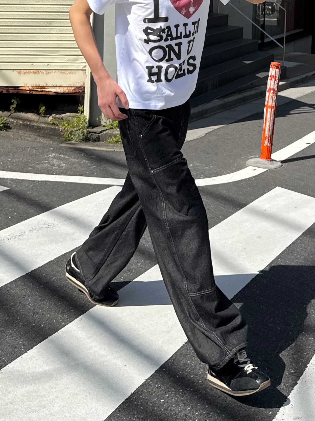 フロントステッチデザインデニムパンツ DPC05049