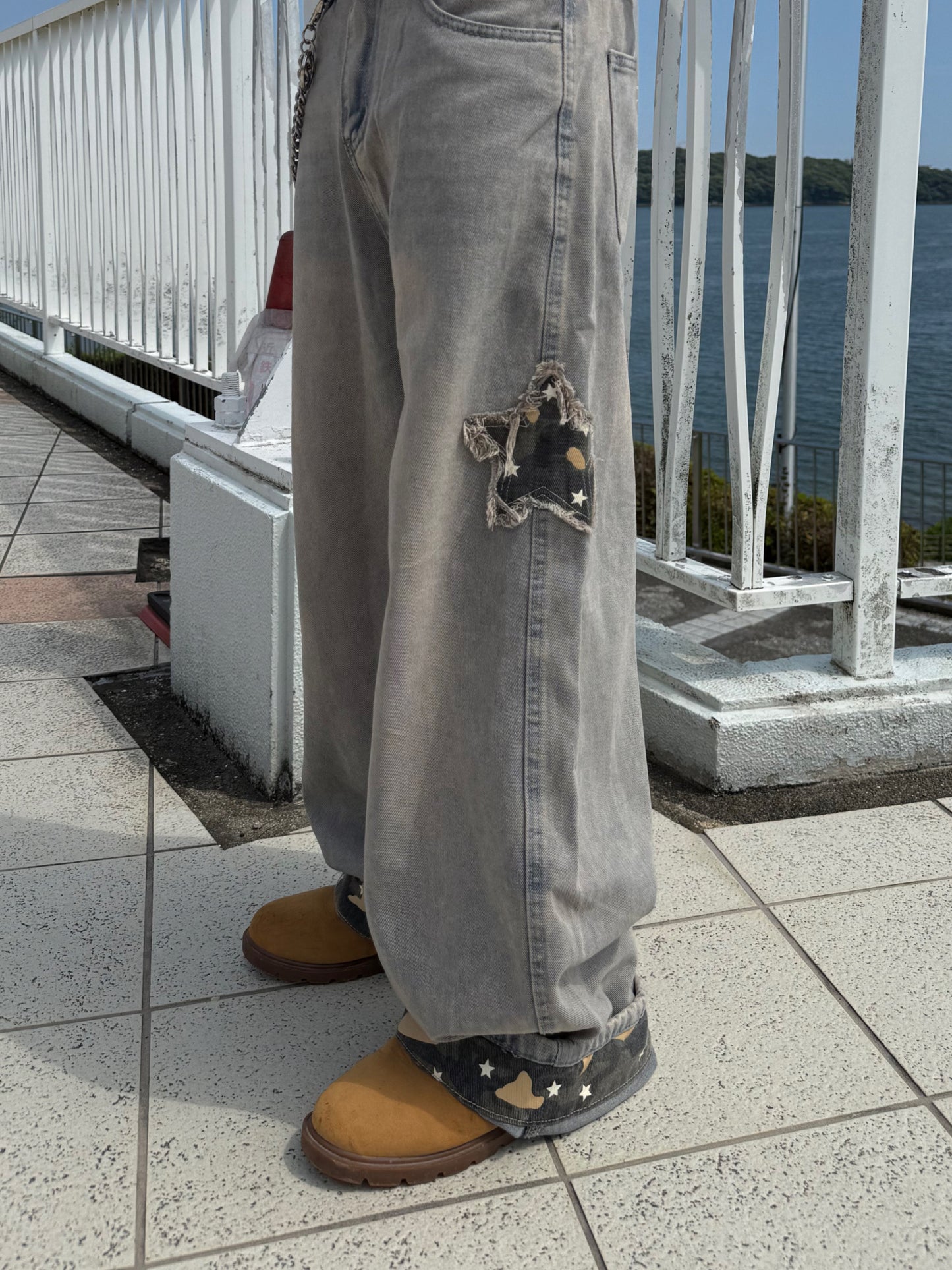 バックポイントカモフラデニムパンツ DPB90212