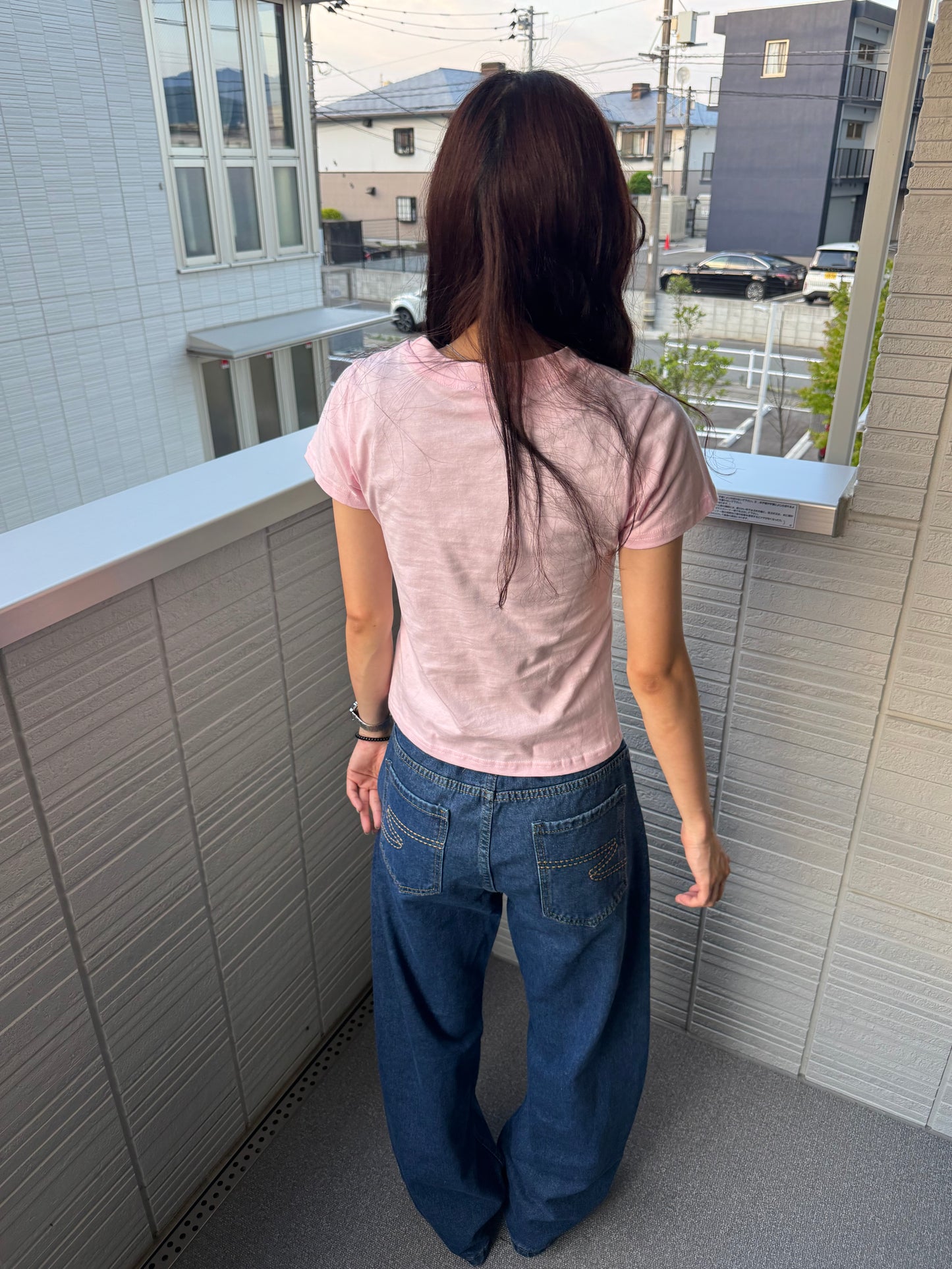 バックステッチワイドデニムパンツ DPC07038
