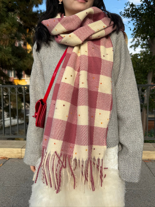 カラーチェックマフラー DPA43727