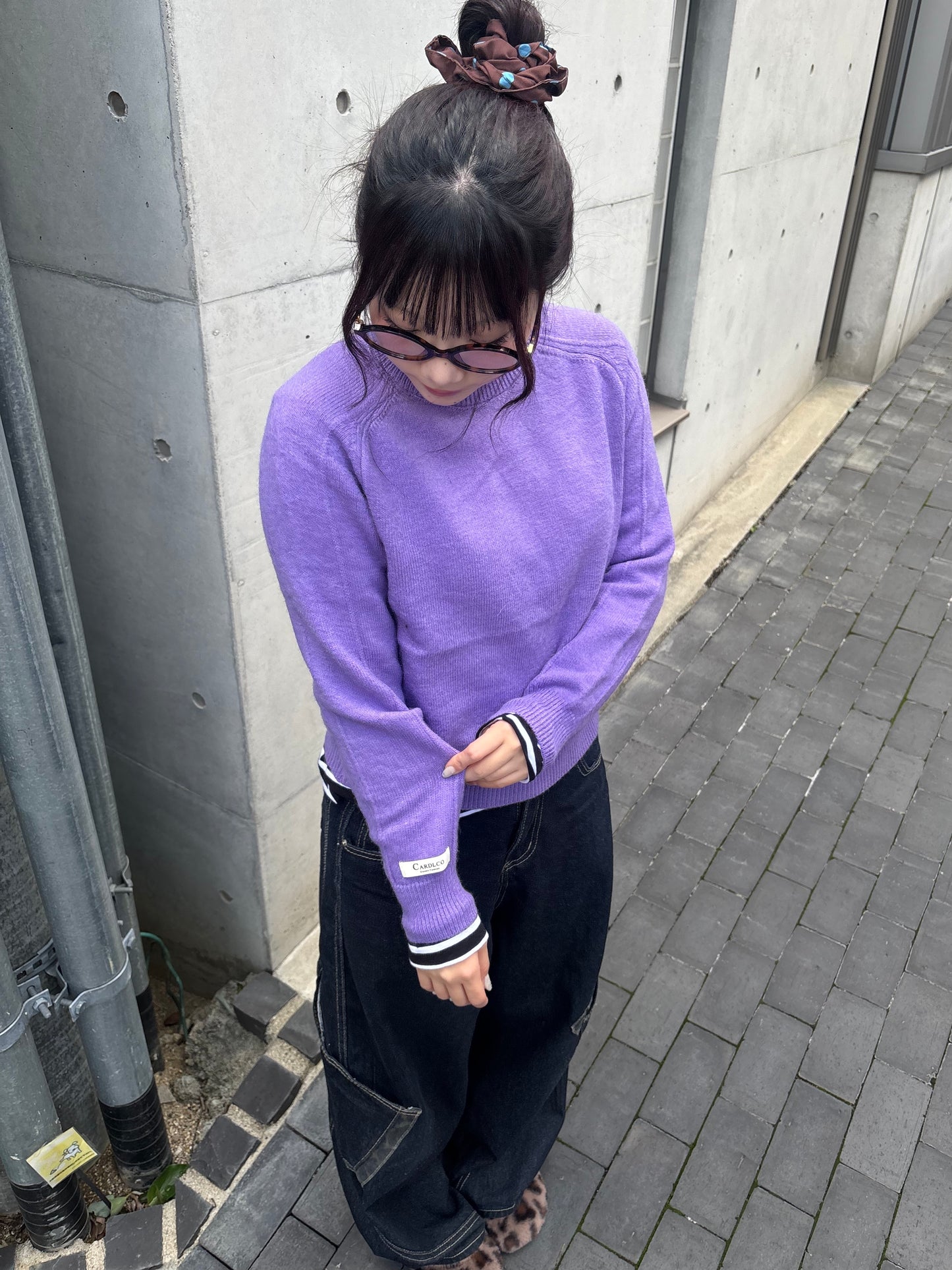 ナチュラルパープルニット DPB89118