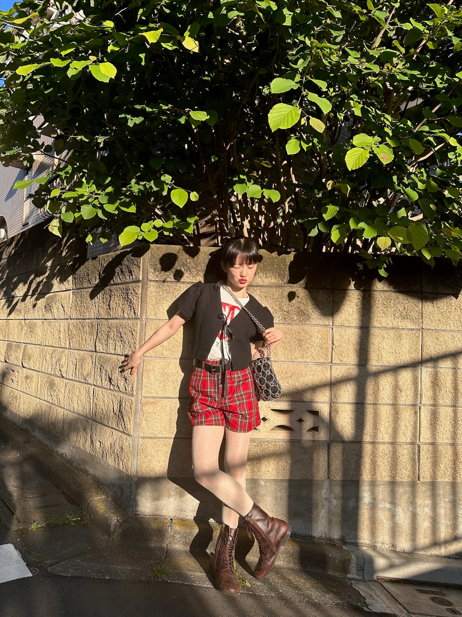レッドチェックショートパンツ DPA43348 – CRAMMY
