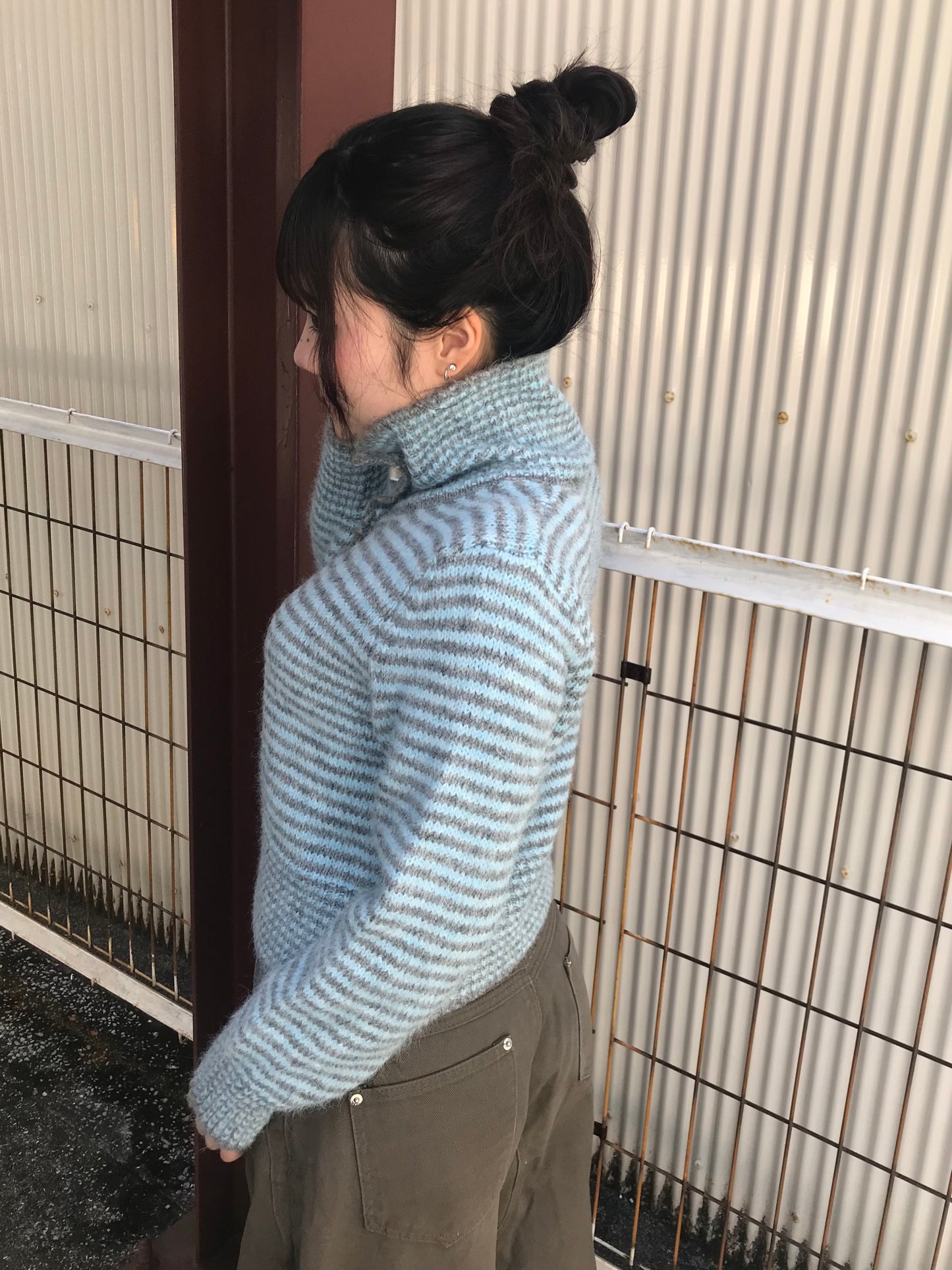 ボーダースカイブルーニット DPB89166