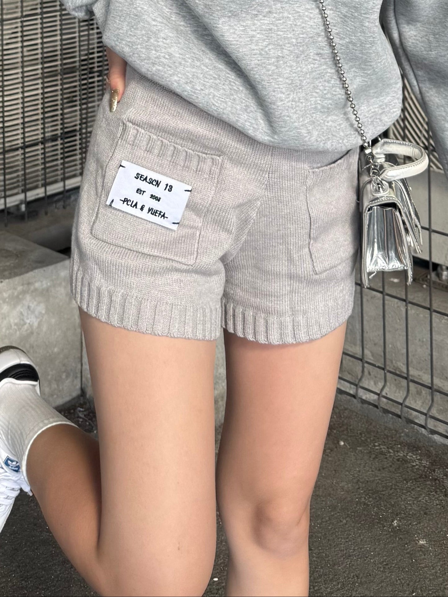 グレーニットショートパンツ DPB73485