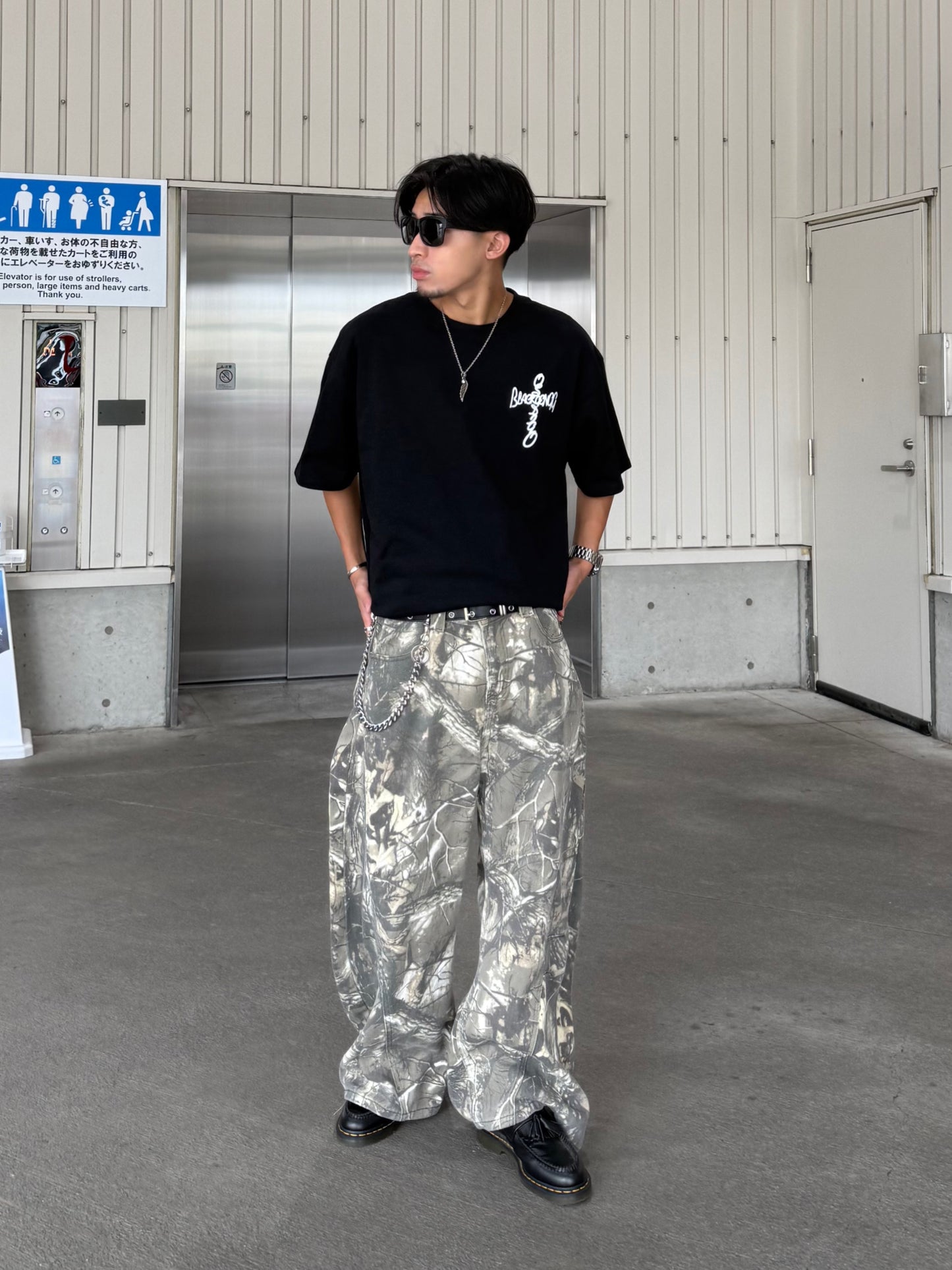 フォームプリントバックロゴTシャツ DPB90223