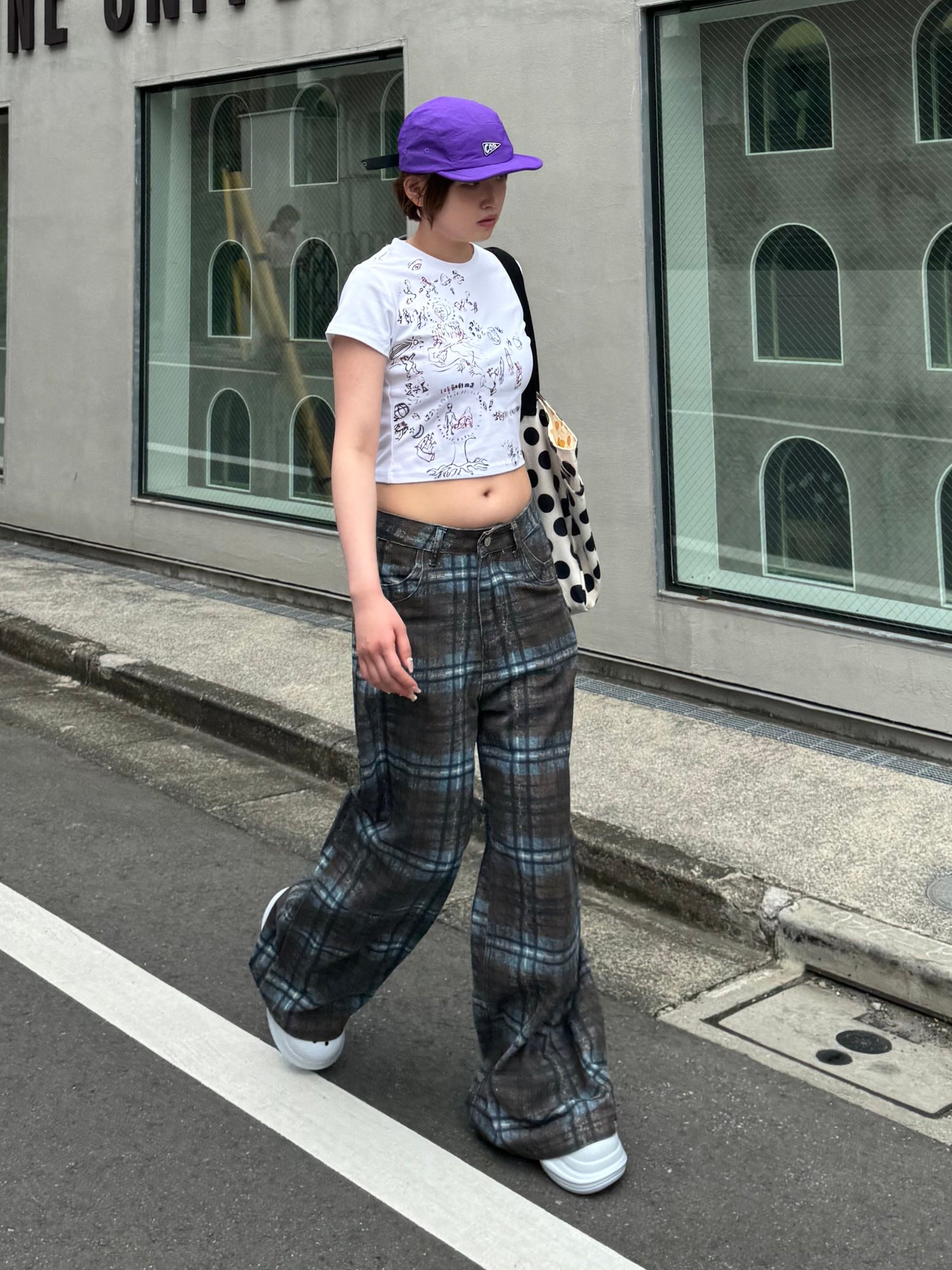 チェックデニムパンツ DPB91119