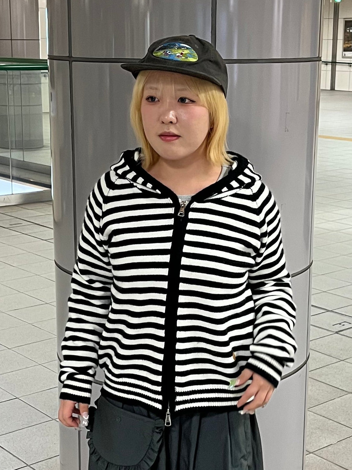 ボーダーニットジップパーカー DPB97030