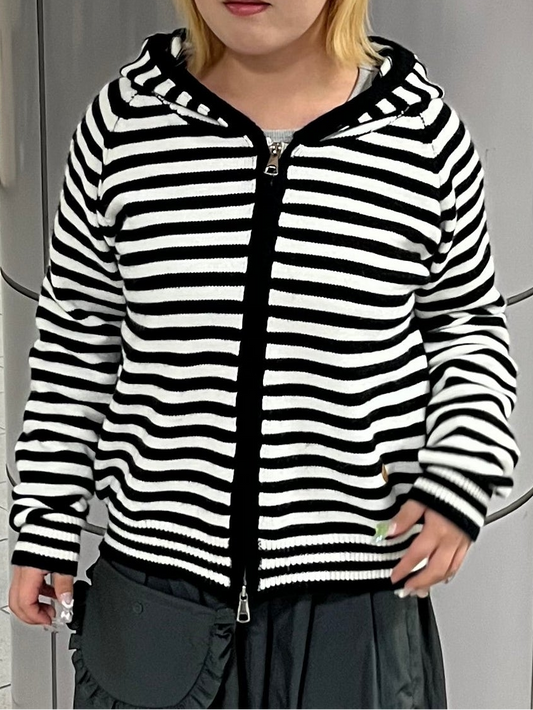 ボーダーニットジップパーカー DPB97030