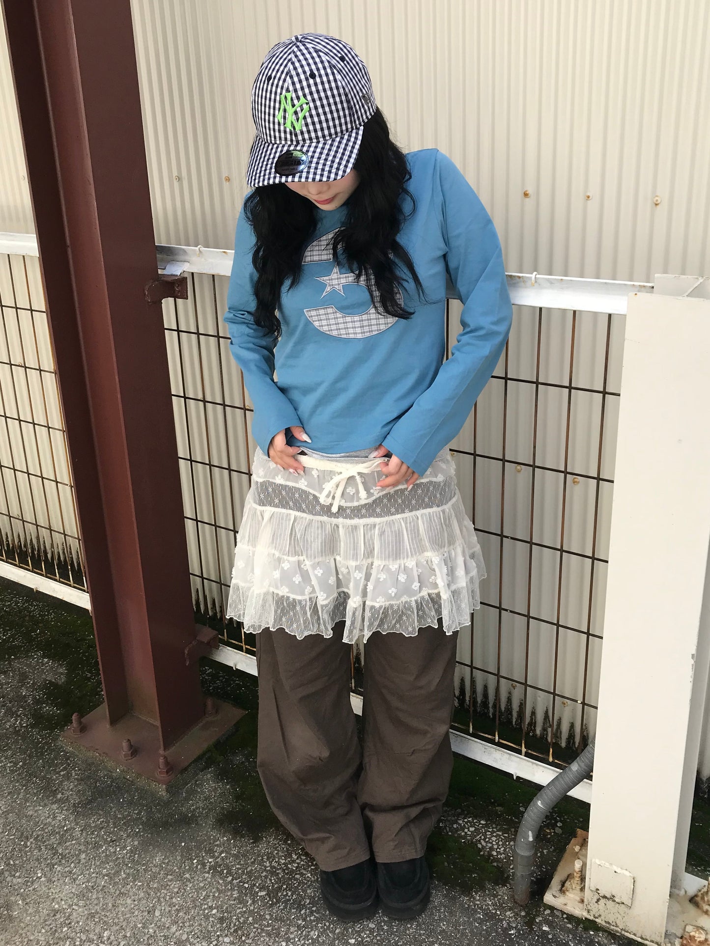 アンニュイデザインチェックスカート DPB89255