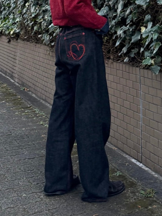 ハートデザインデニムパンツ DPA43523