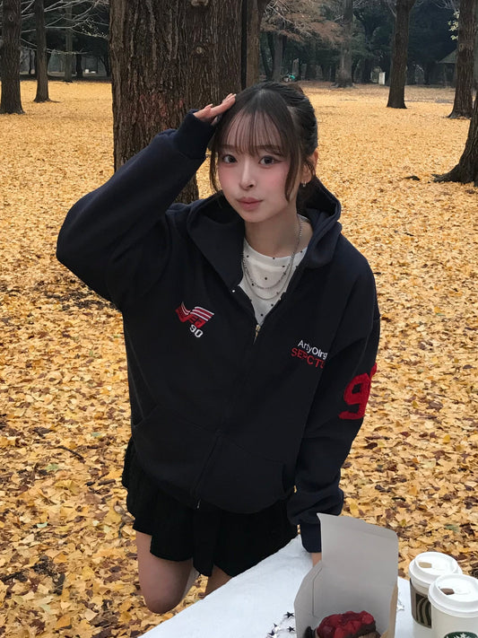 ナンバープリントジップパーカー DPB94041