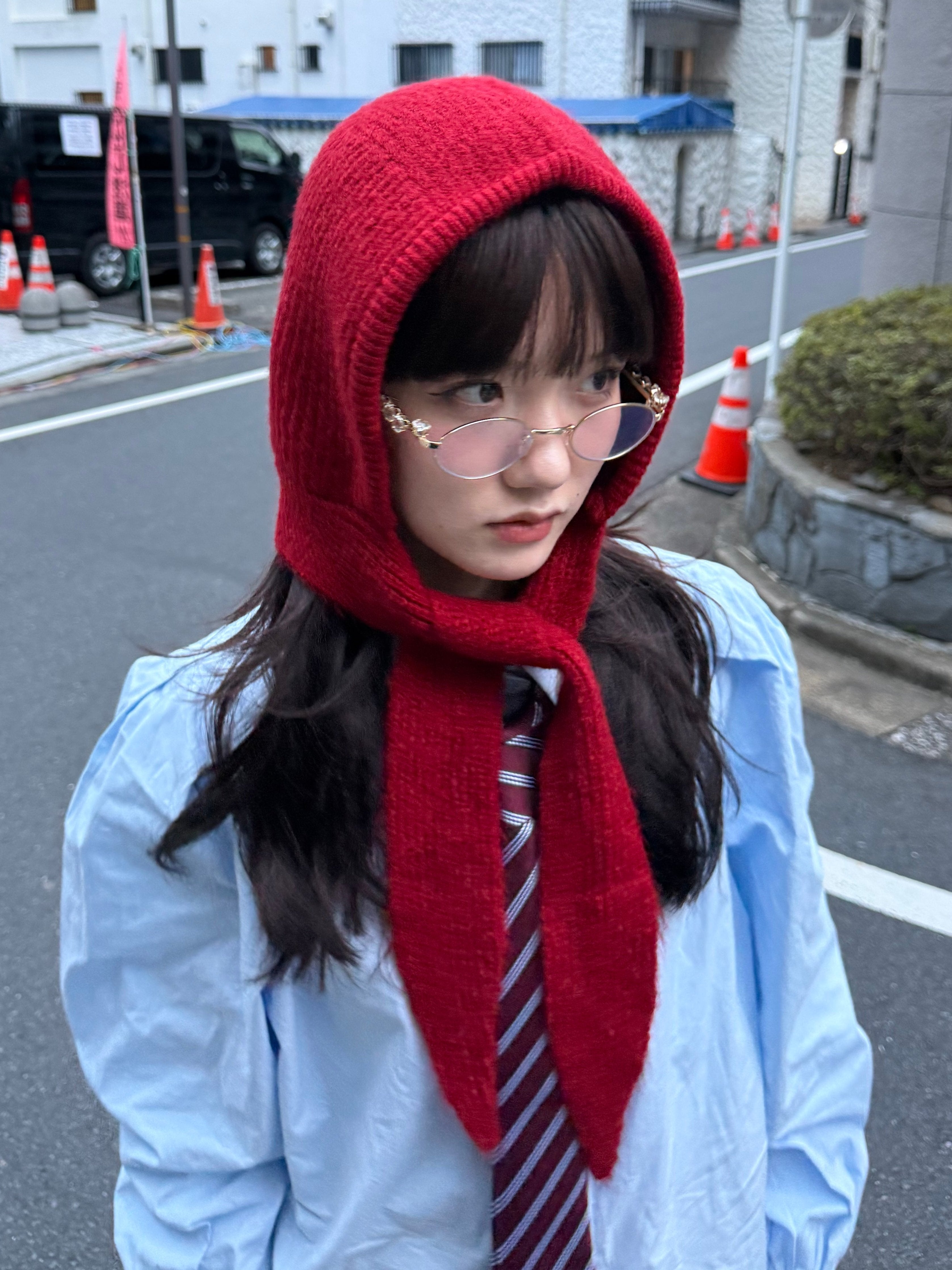 ROOP TOKYO ニット帽 ニットキャップ うさ耳ざっくり編みニット