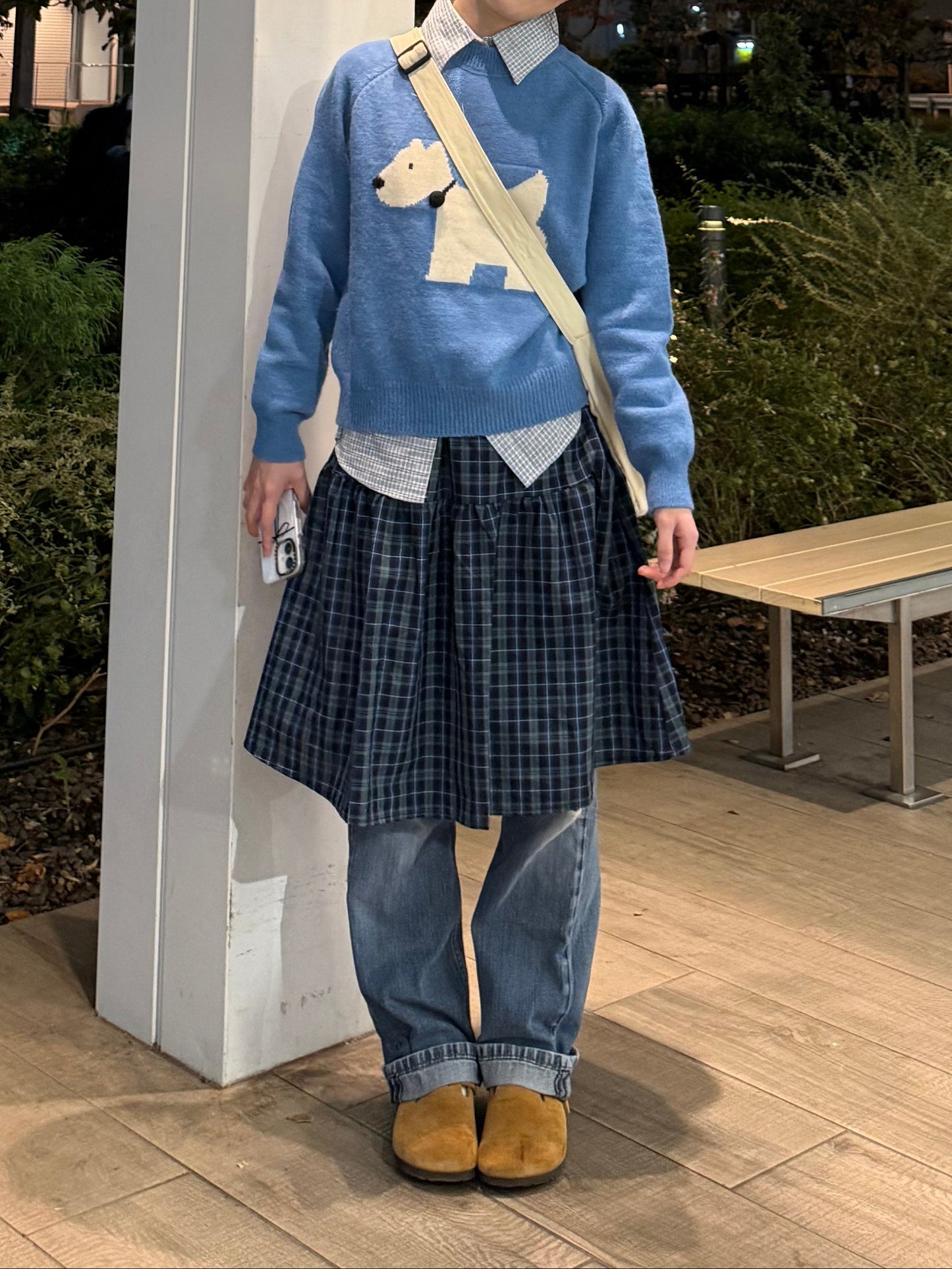 Aラインチェックスカート DPA43682