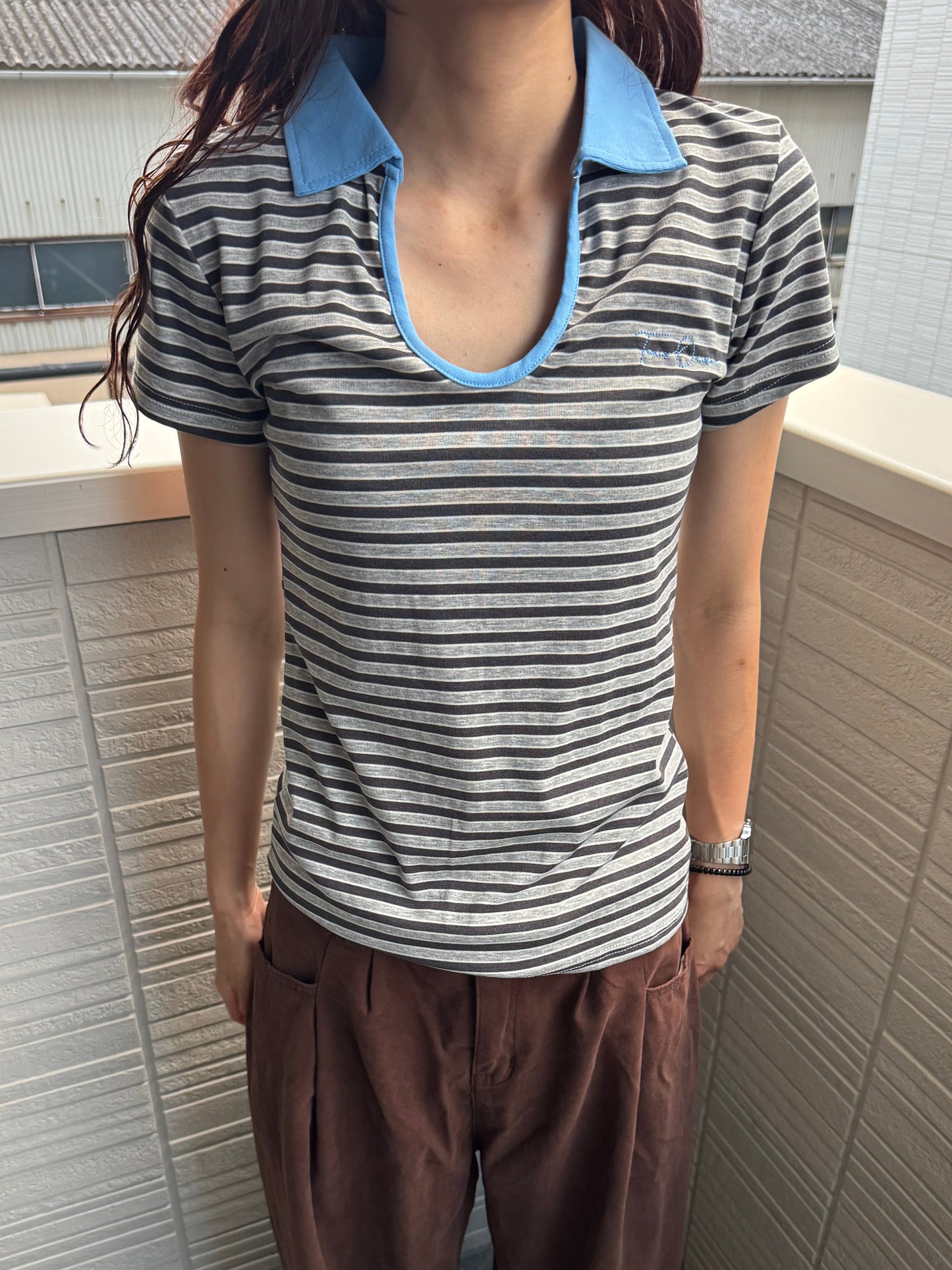 ボーダーポロTシャツ DPC07034
