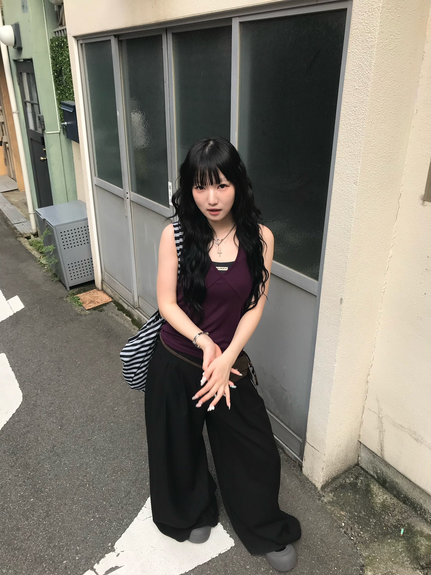 【即納】フレアワイドスラックス DPB85427S