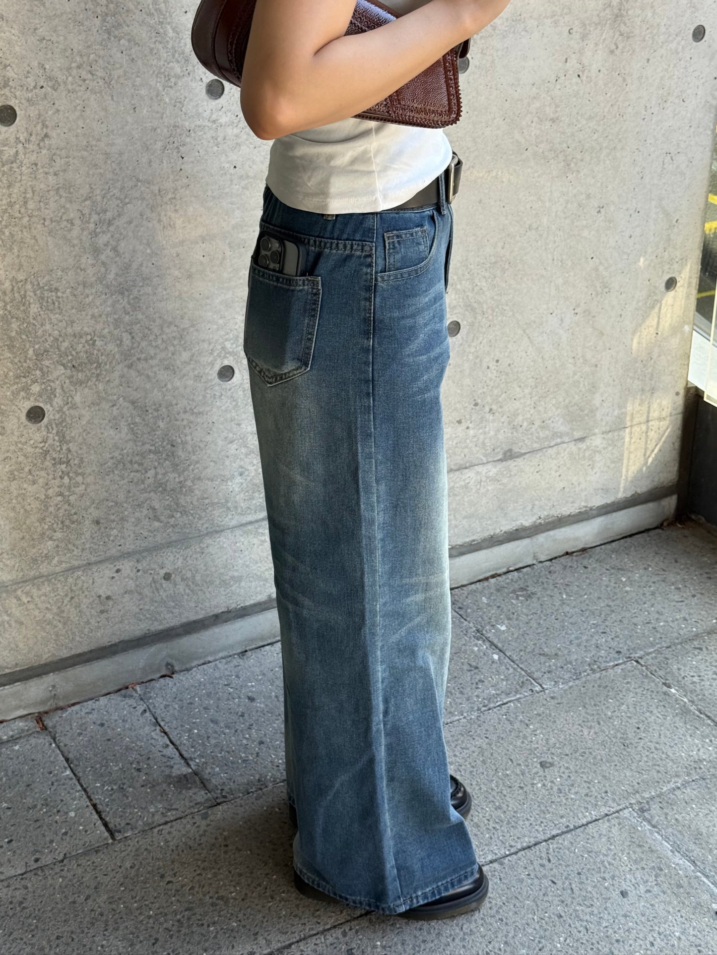 ウォッシュワイドデニムパンツ DPB93015